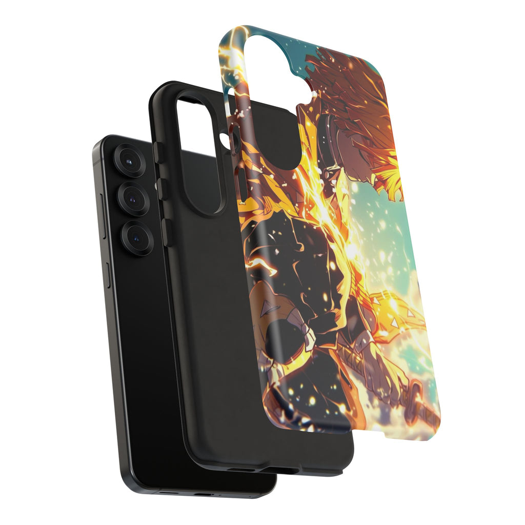 Demon Slayer Zenitsu Anime Theme Phone Case, Tough Cases for iPhones, Samsung, and Pixel