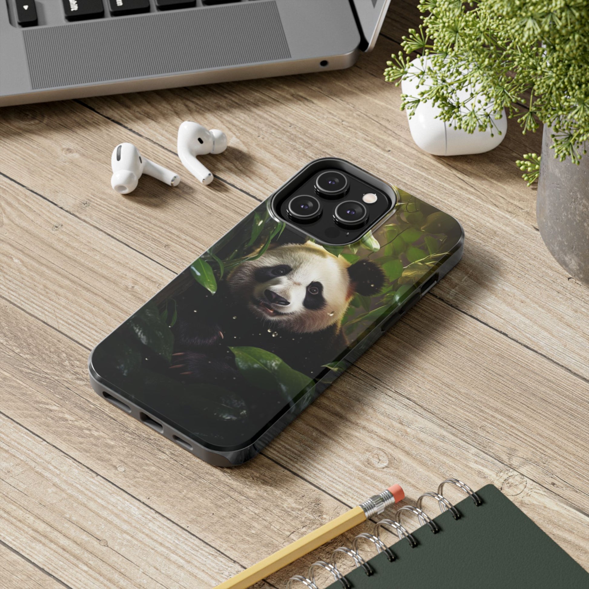 Smiling Panda Theme Phone Cases for iPhones & Samsung Phones