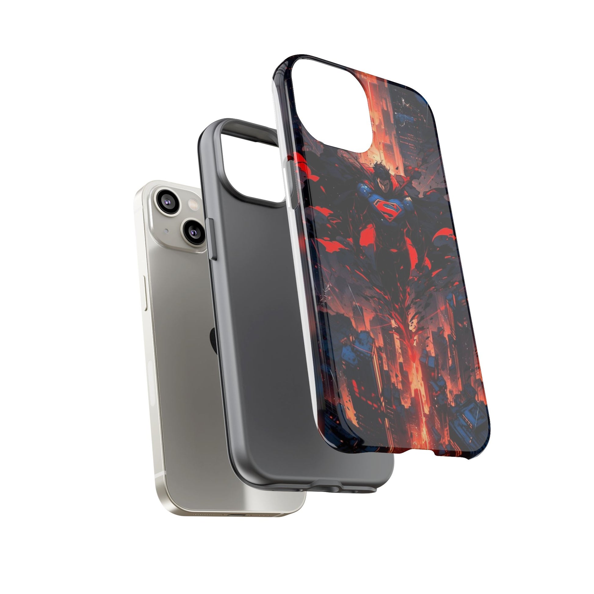 Anime Superman Tough Cases for iPhones, Samsung, and Pixel