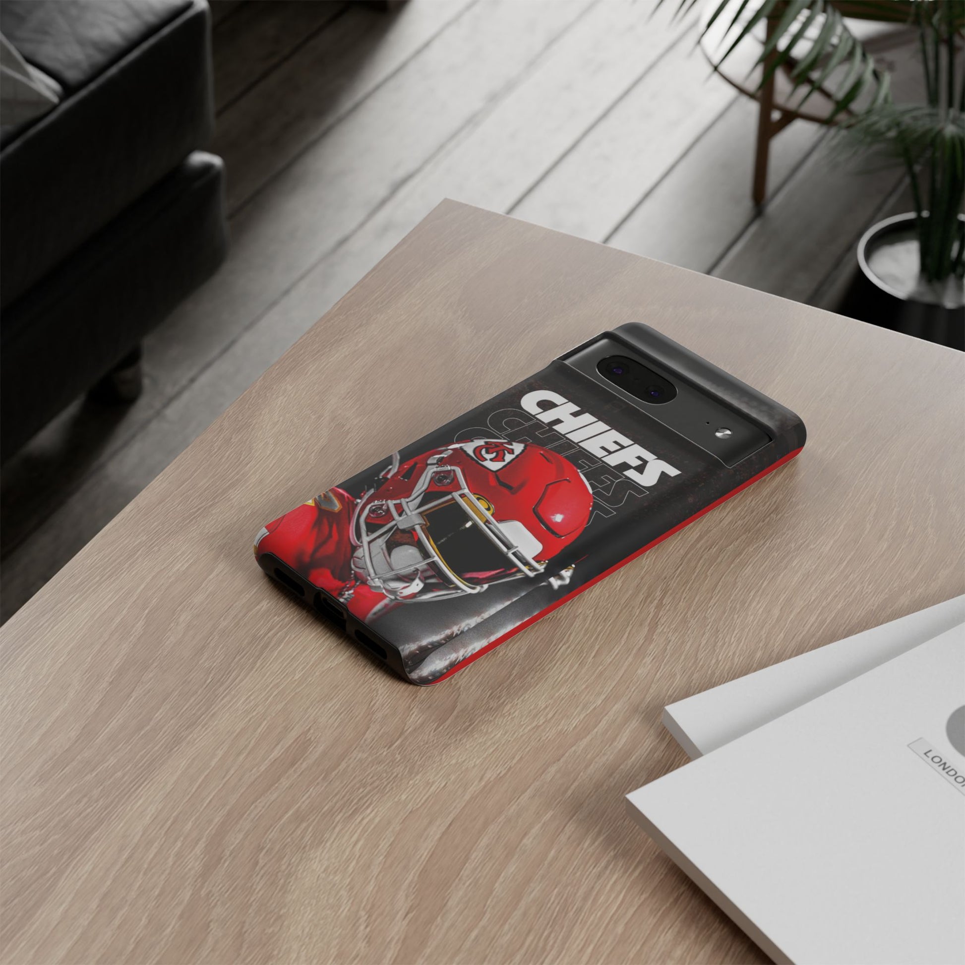 Kansas City Chiefs Football Helmet Logo Tough Cases for iPhones, Samsung, and Pixel
