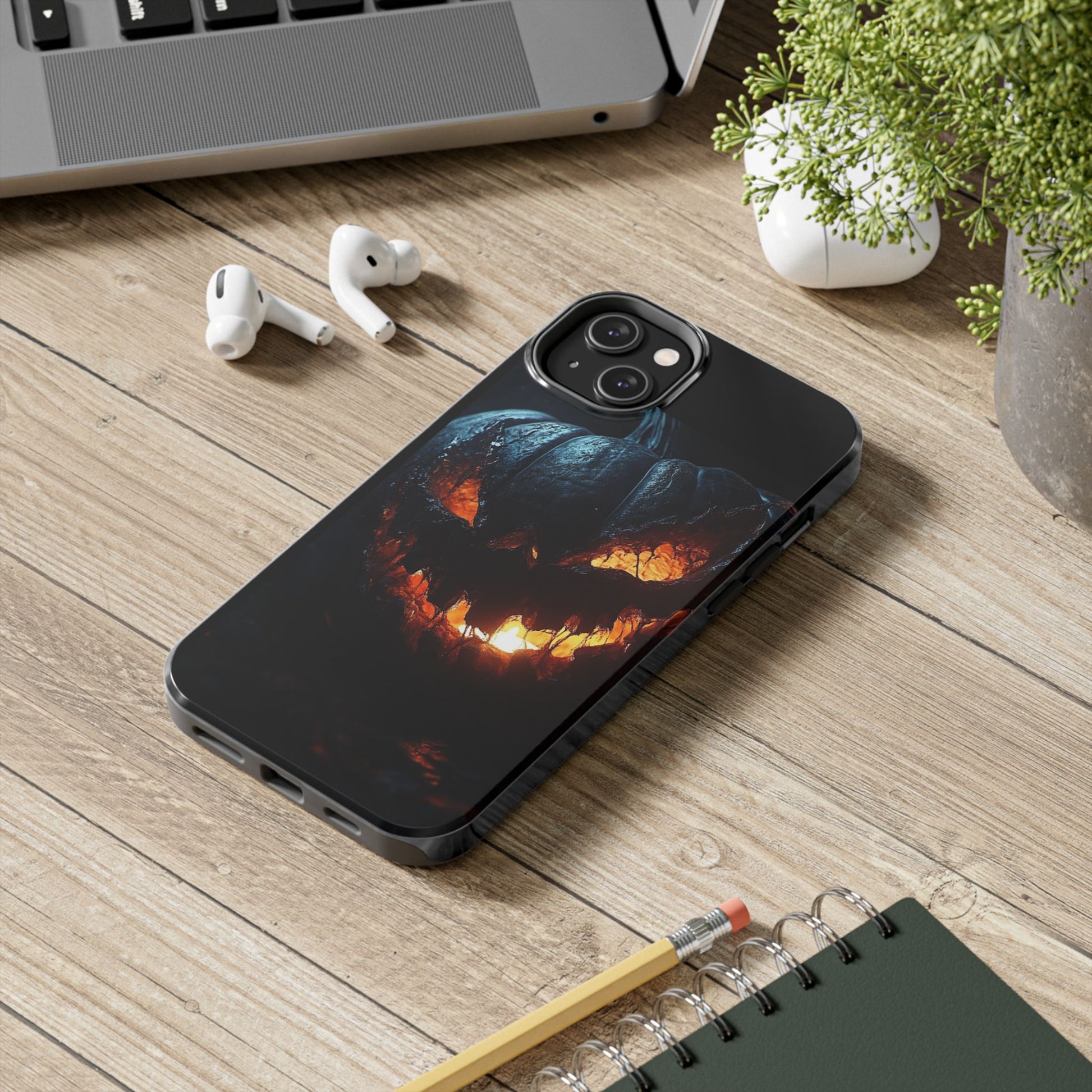Scary Pumpkin Halloween Theme Phone Cases for iPhones & Samsung Phones