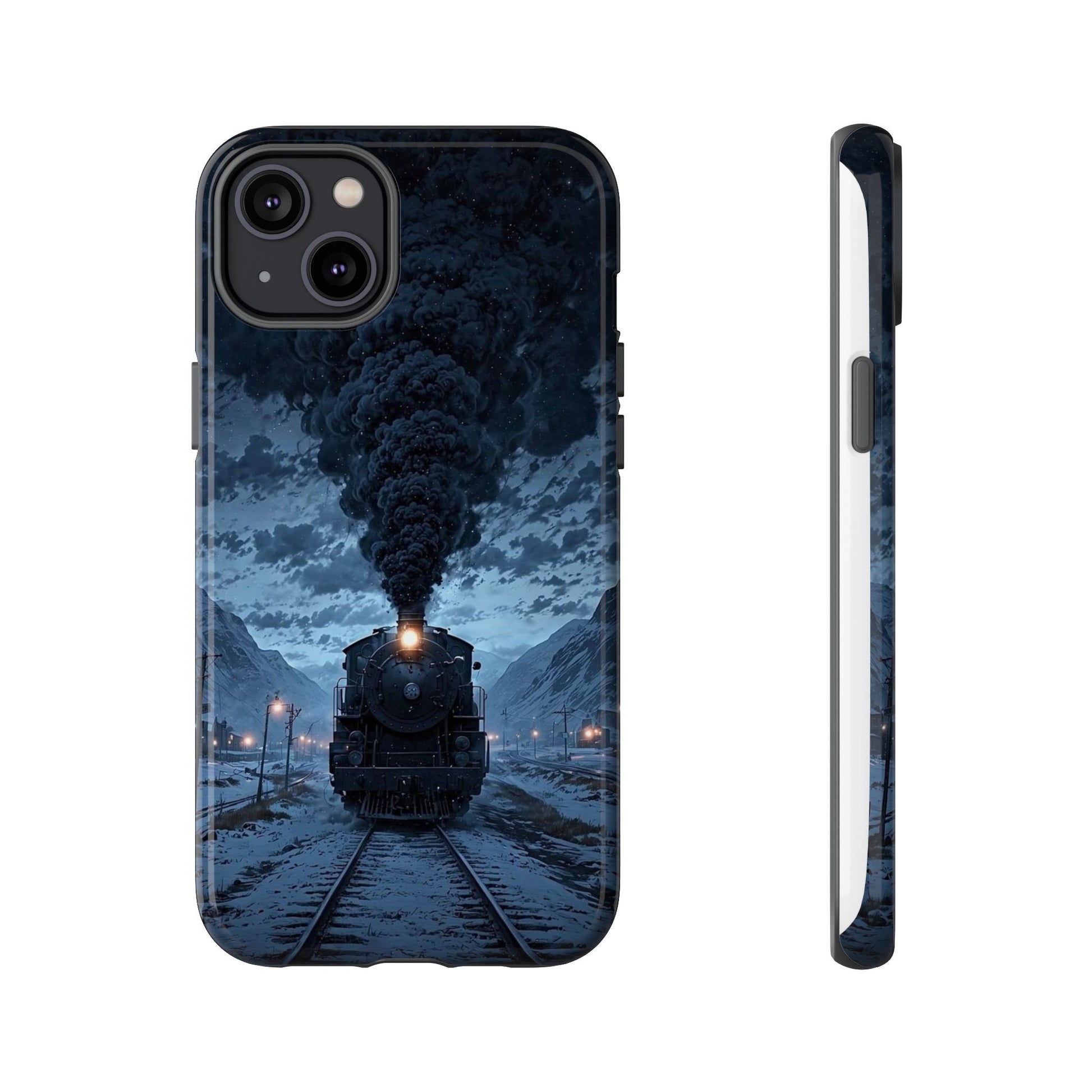 Steam Engine Train Themed Tough Cases for iPhones, Samsung, and Pixel