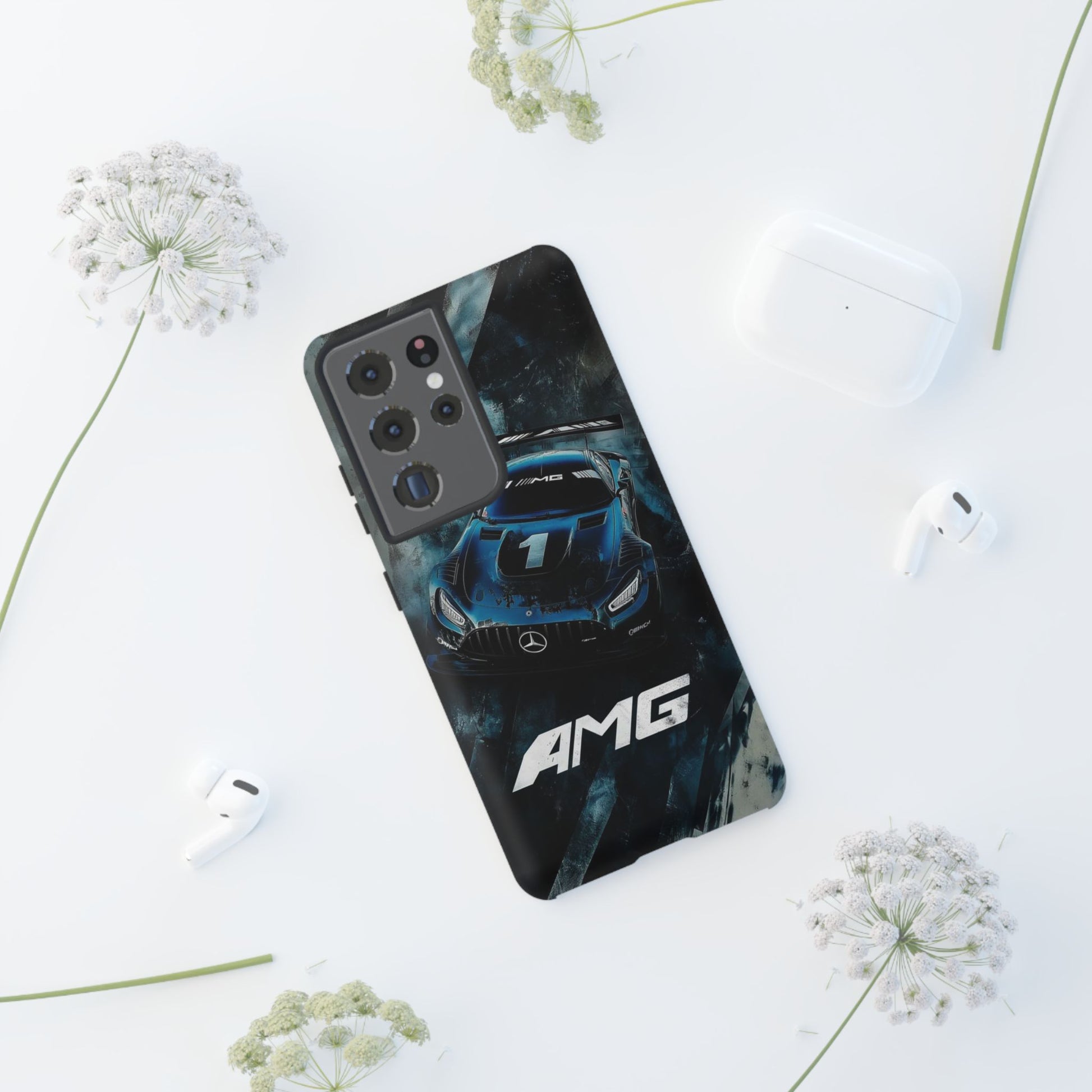 Mercedes AMG Racing Car Tough Cases for iPhones, Samsung, and Pixel