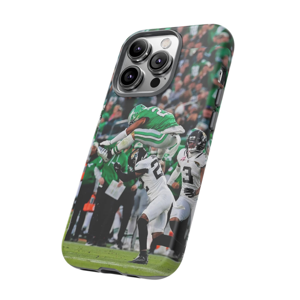 Saquon Barkley The Huddle Eagles Football Tough Cases for iPhones, Samsung, and Pixel
