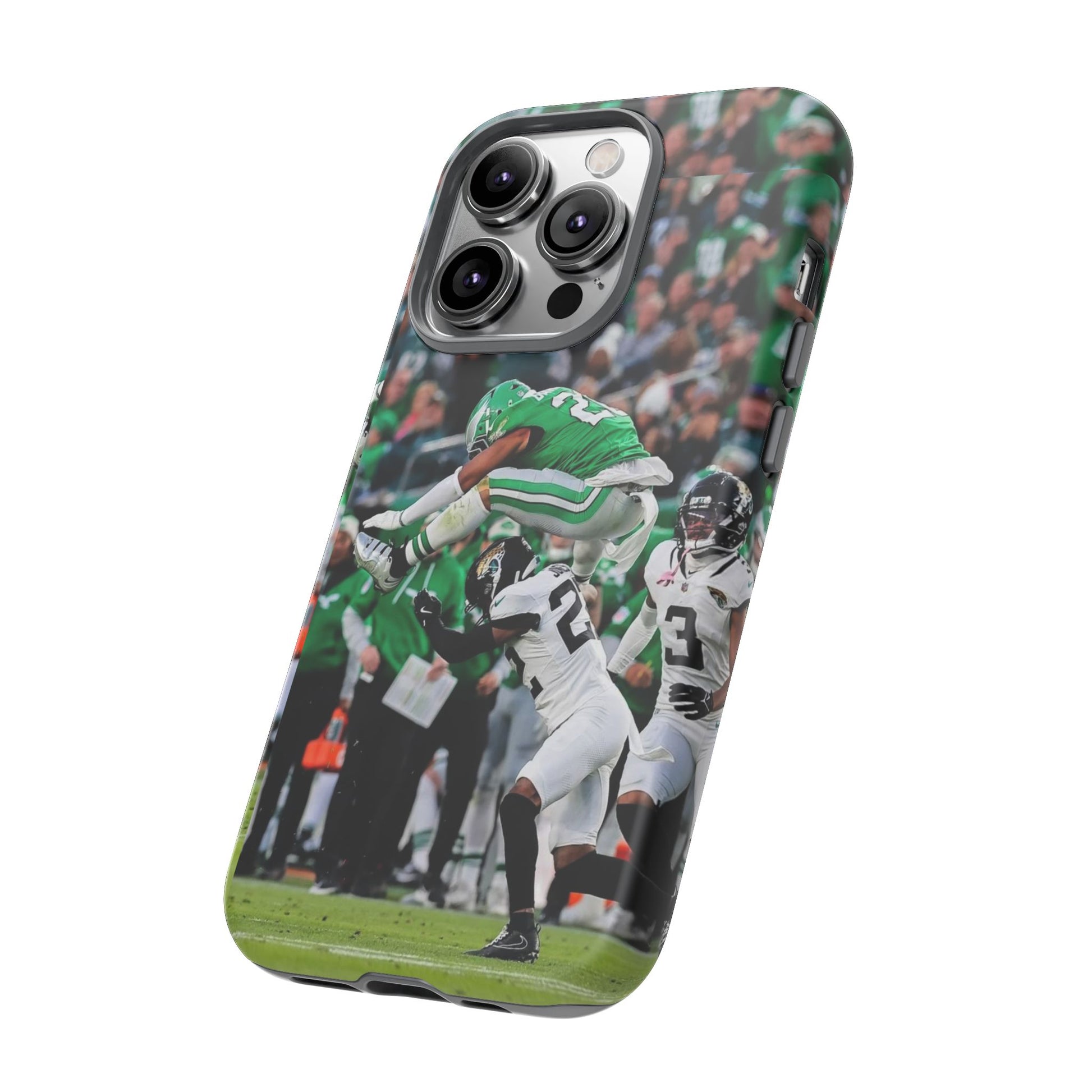 Saquon Barkley The Huddle Eagles Football Tough Cases for iPhones, Samsung, and Pixel