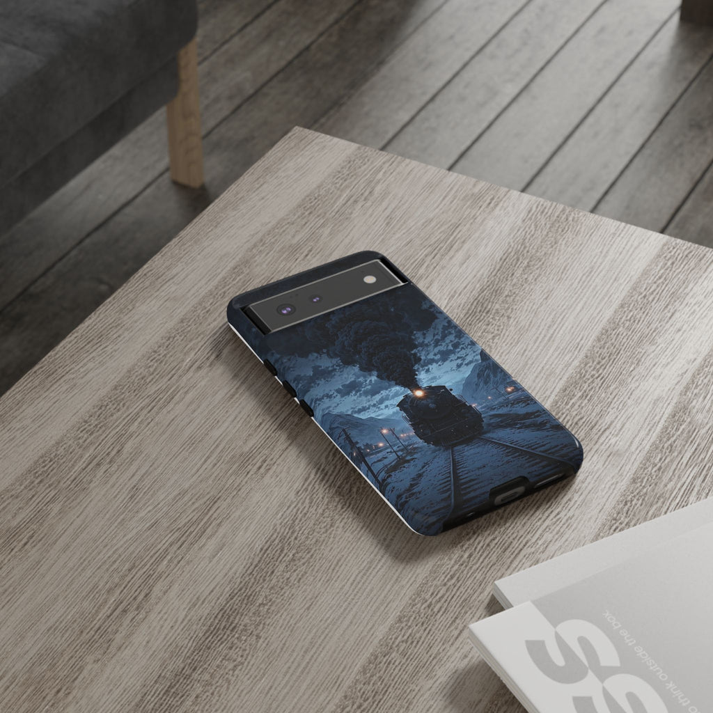 Steam Engine Train Themed Tough Cases for iPhones, Samsung, and Pixel