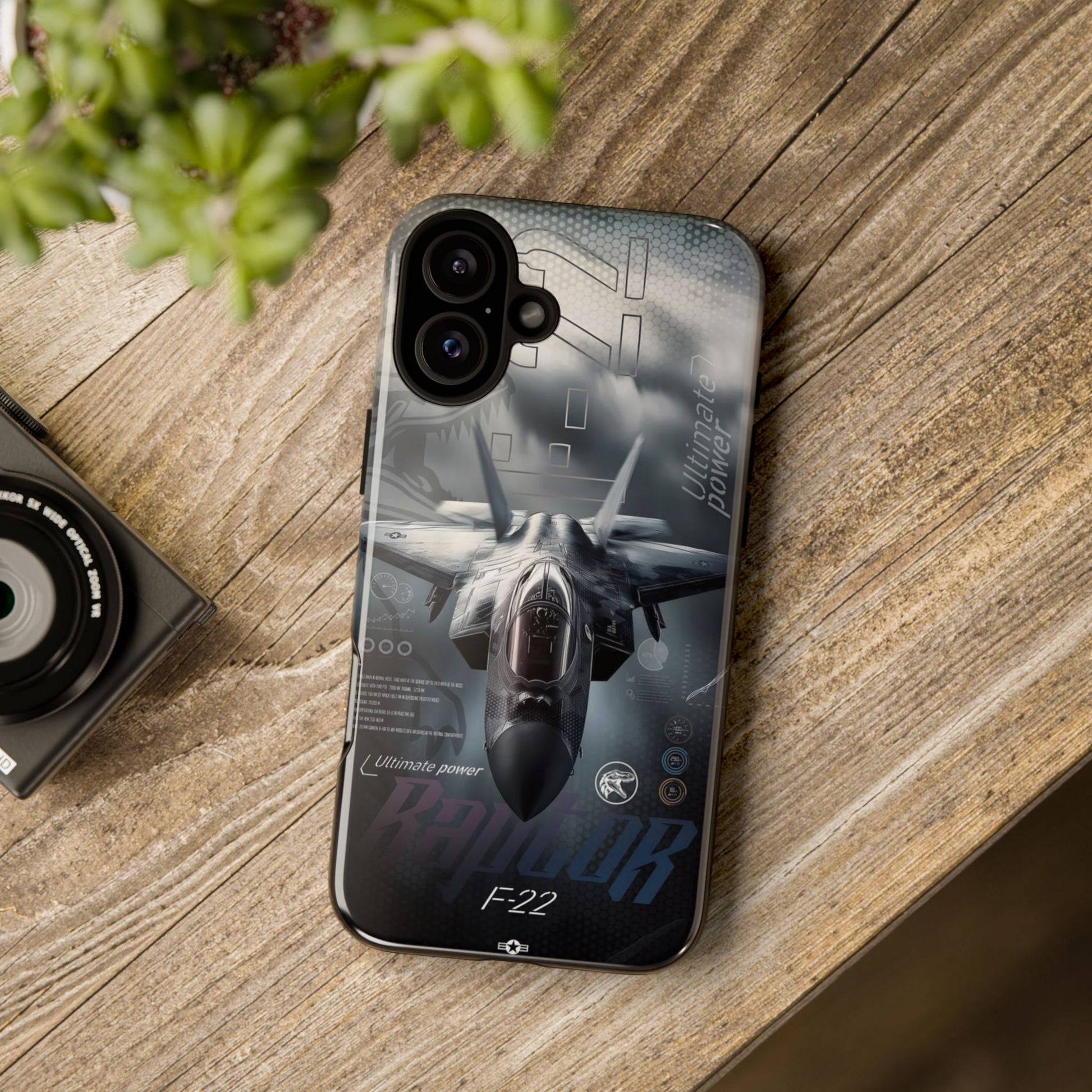 F-22 Raptor Fighter Jet Tough Cases for iPhones, Samsung, and Pixel