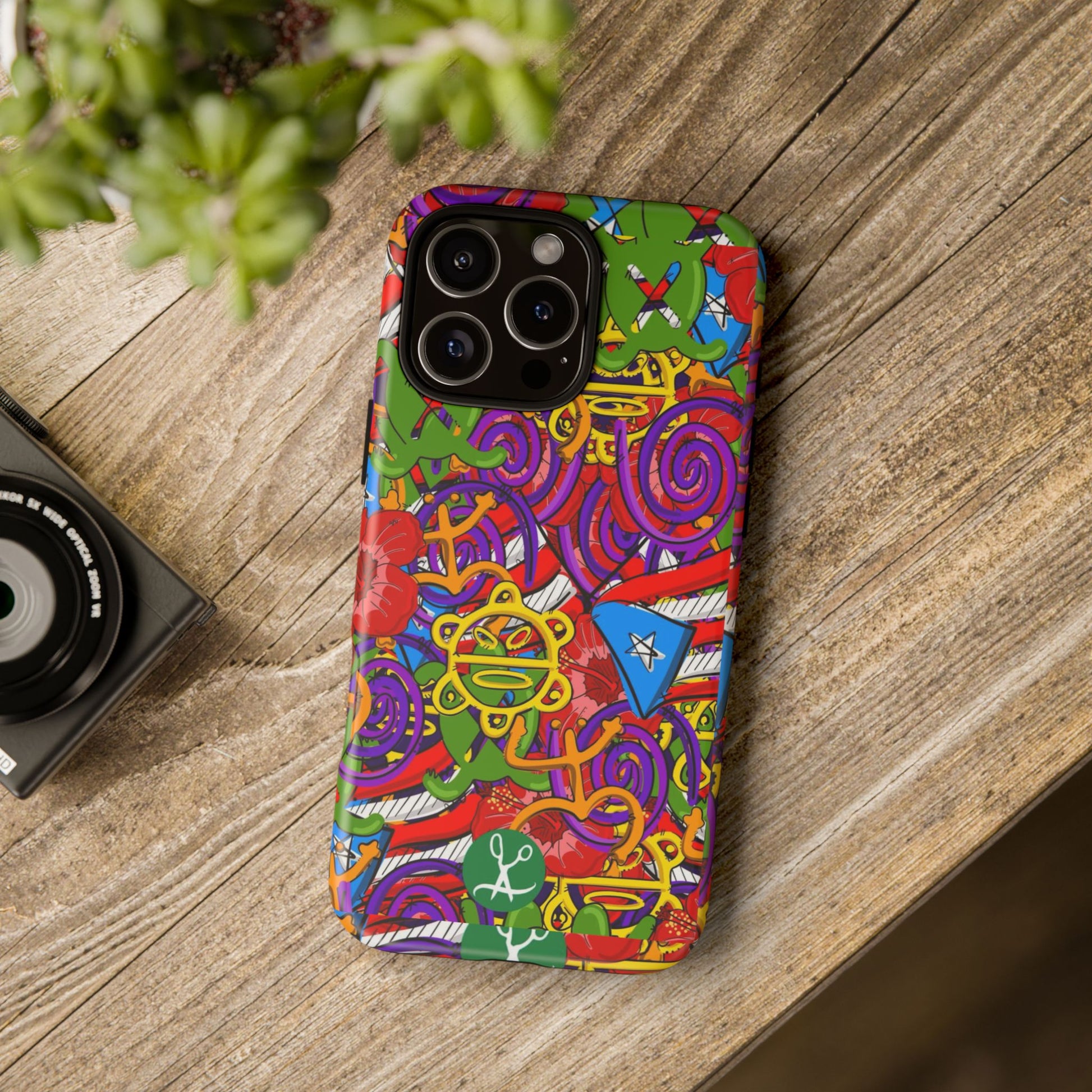Puerto Rico Taino Tribal Art Tough Cases for iPhones, Samsung, and Pixel