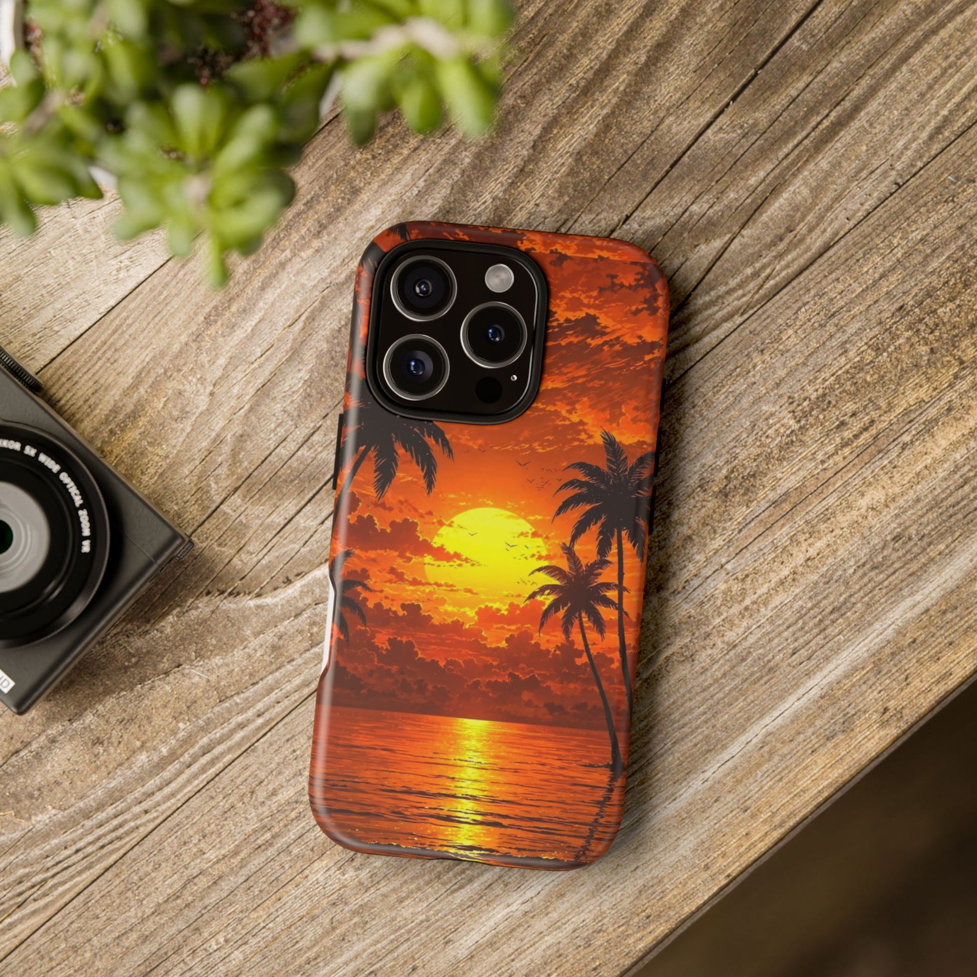 Beautiful Beach Sunset Tough Cases for iPhones, Samsung, and Pixel