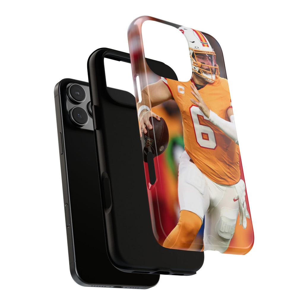 Tampa Bay Buccaneers Baker Mayfield Football Tough Cases for iPhones, Samsung, and Pixel