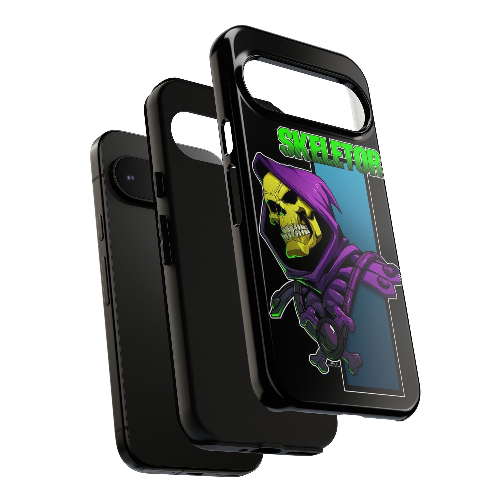 Skeletor Tough Cases for iPhones, Samsung, and Pixel