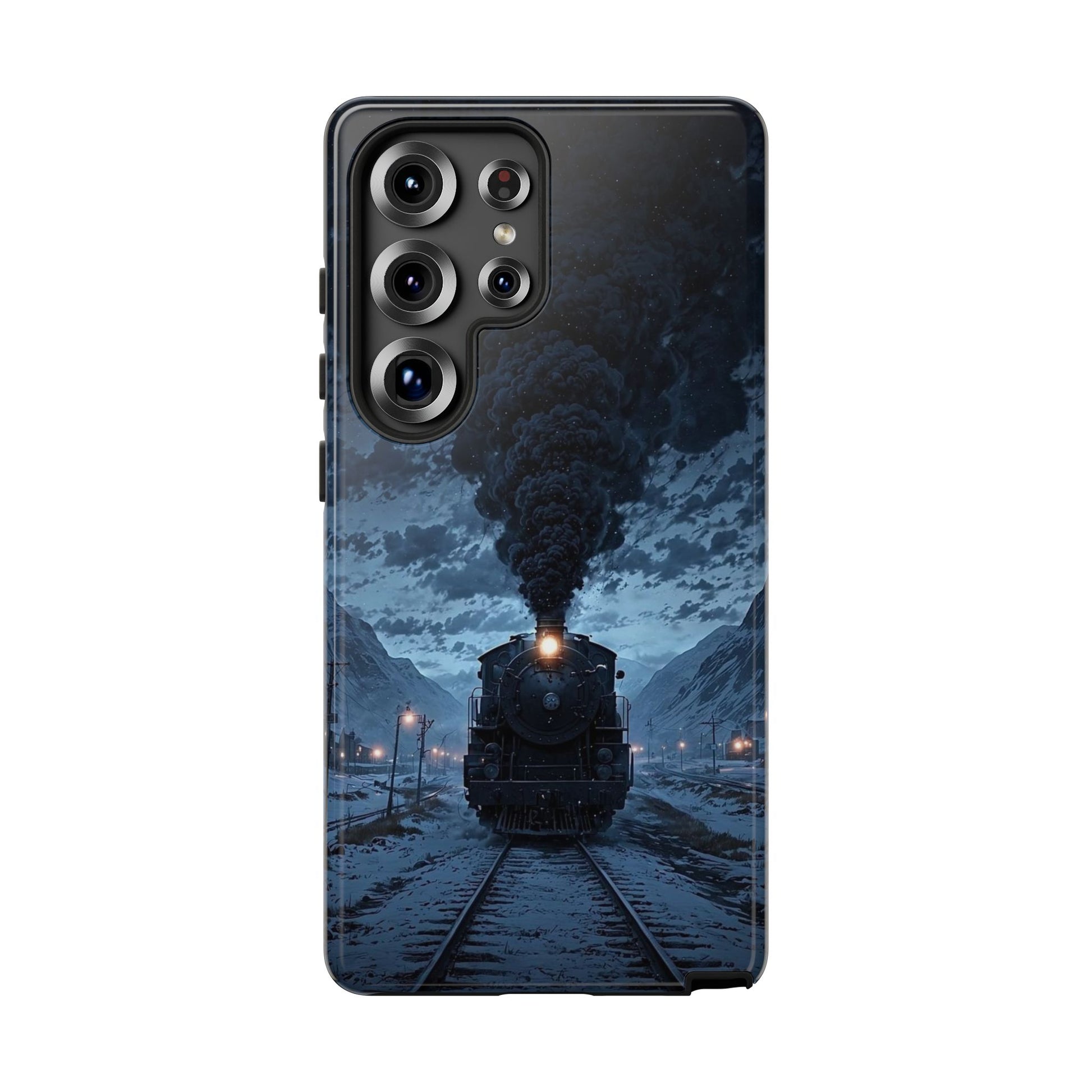 Steam Engine Train Themed Tough Cases for iPhones, Samsung, and Pixel