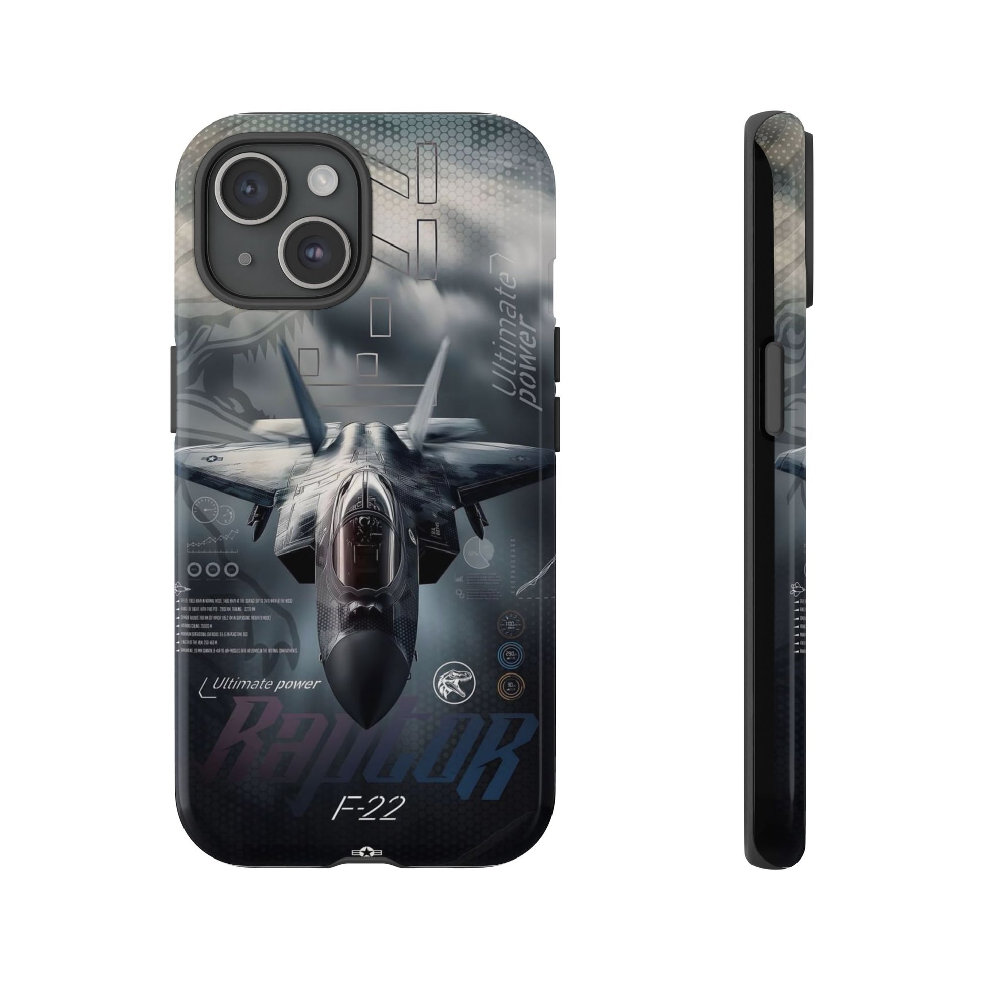 F-22 Raptor Fighter Jet Tough Cases for iPhones, Samsung, and Pixel