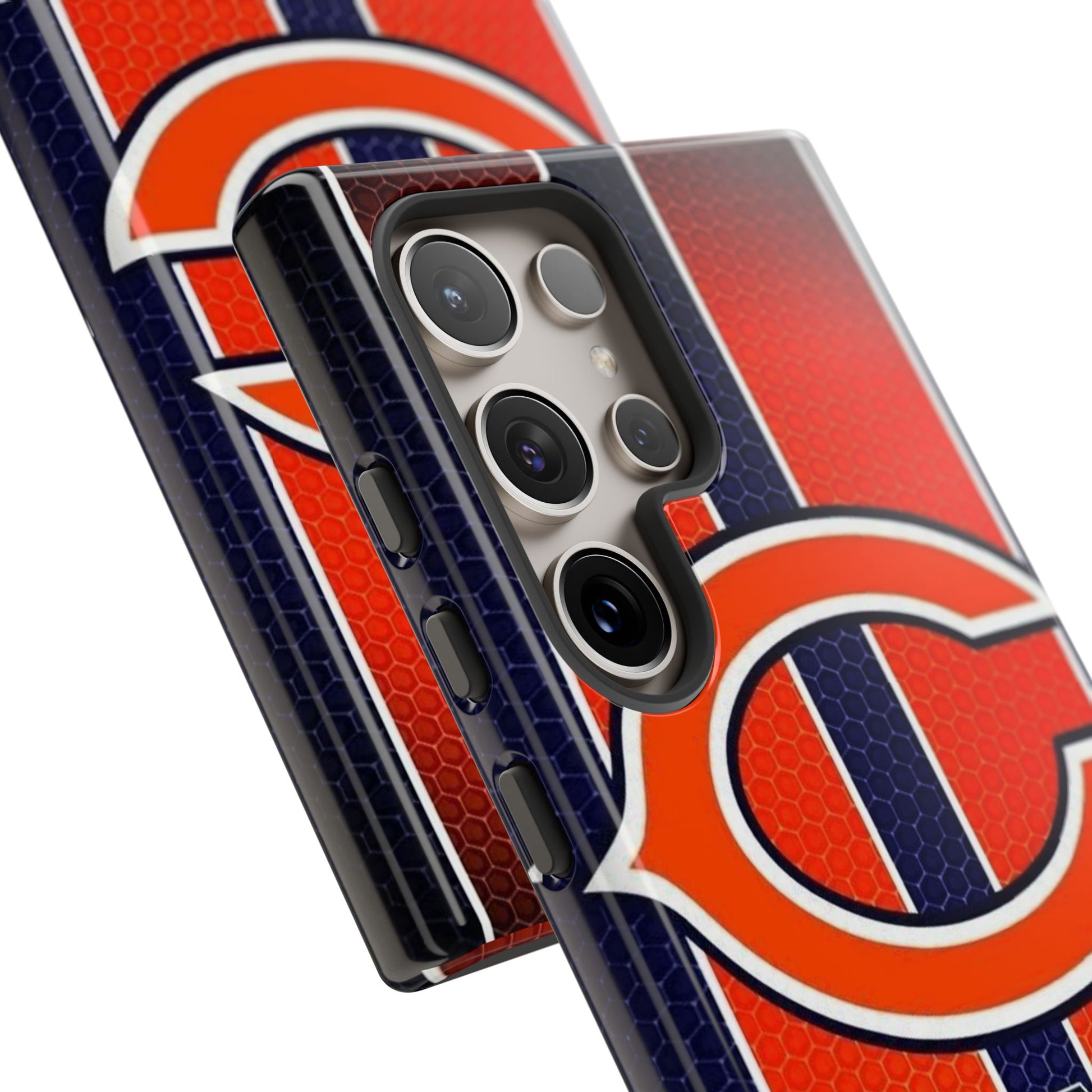 Chicago Bears Stripes Football Phone Case, Tough Cases for iPhones, Samsung, and Pixel
