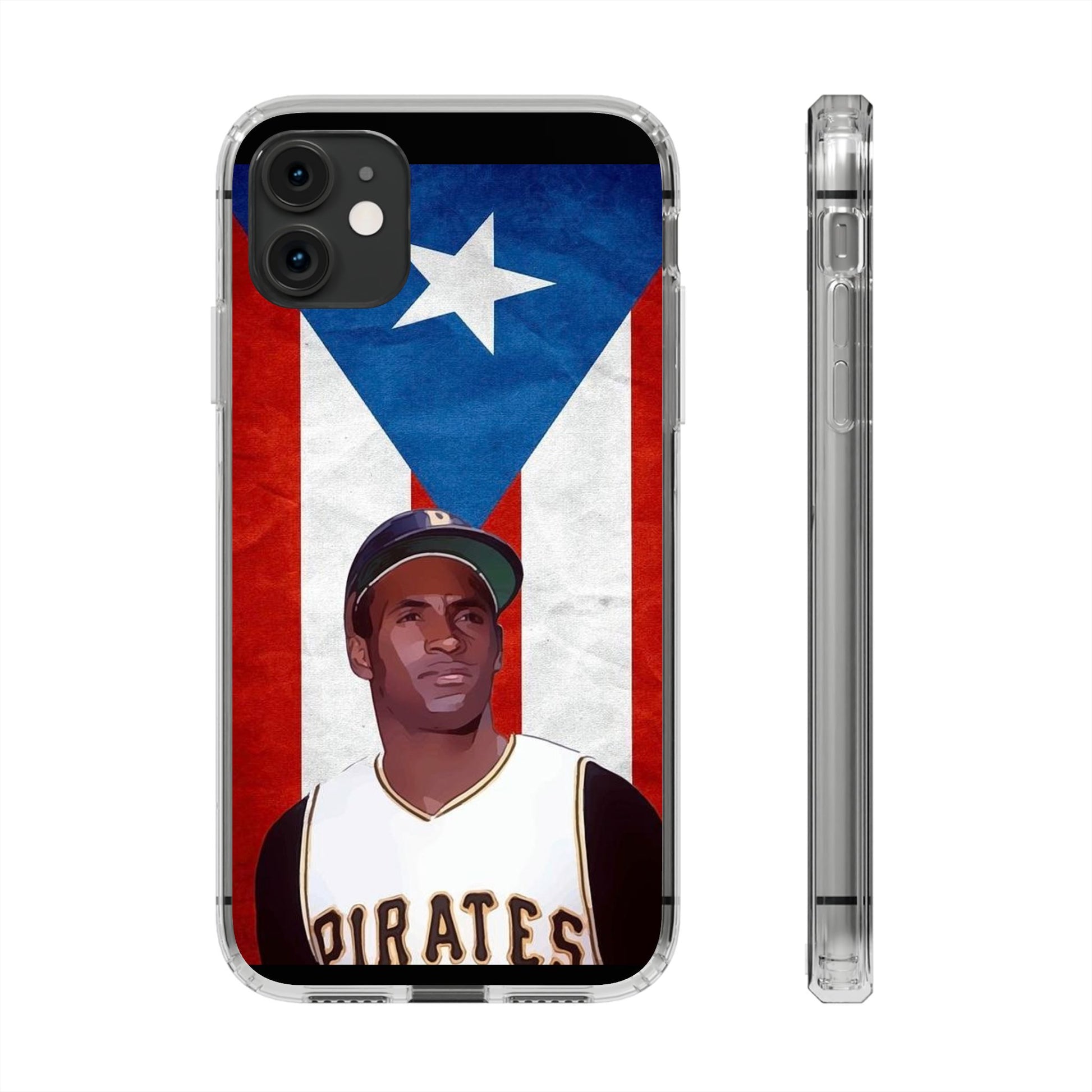 Puerto Rican Baseball Legend Clemente inspired Protective Iphone, Samsung case