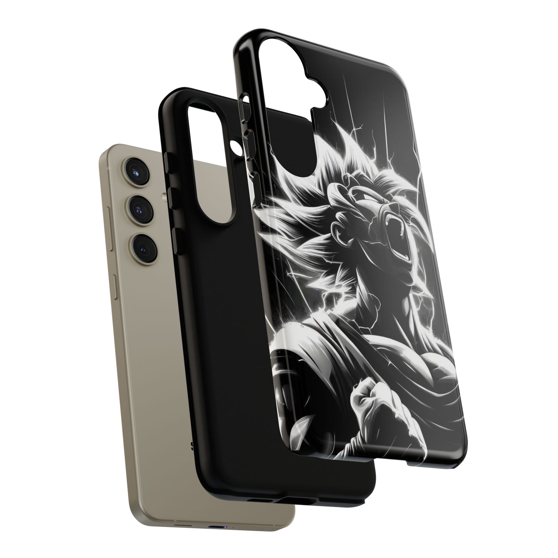 Anime Saiyan Rage Dragon ball Z Tough Cases for iPhones, Samsung, and Pixel