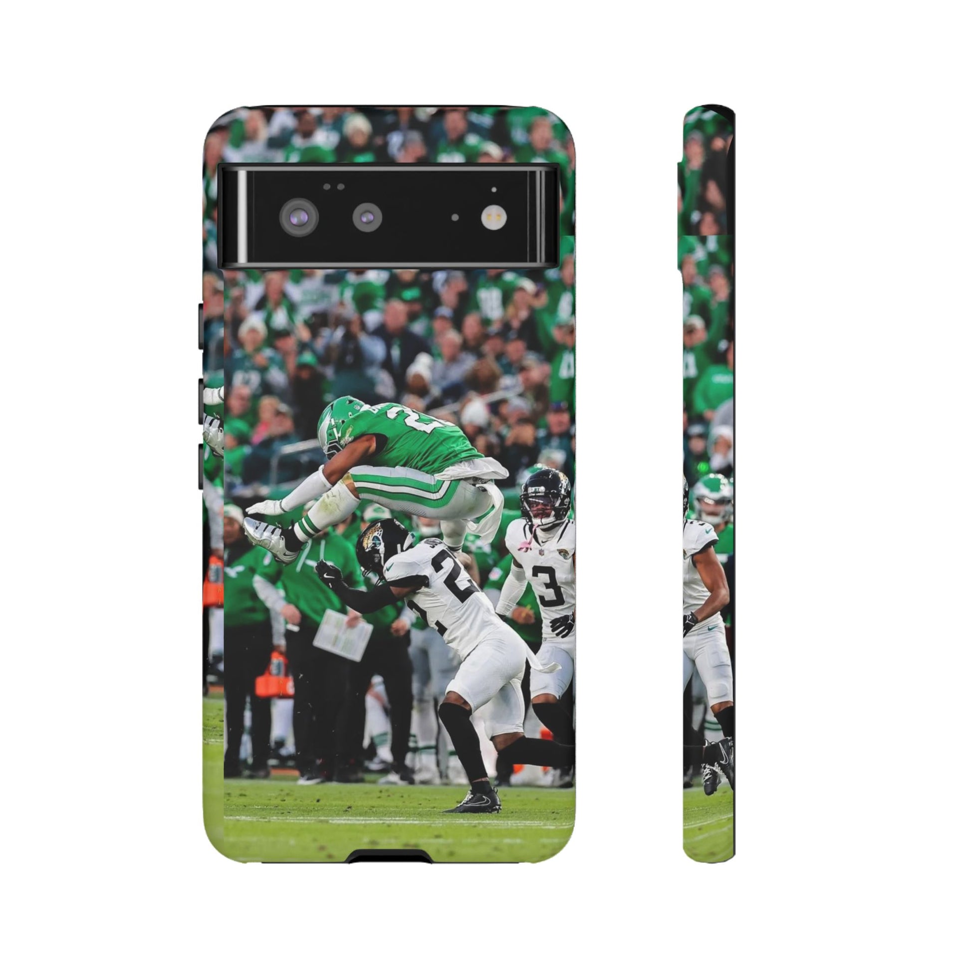 Saquon Barkley The Huddle Eagles Football Tough Cases for iPhones, Samsung, and Pixel