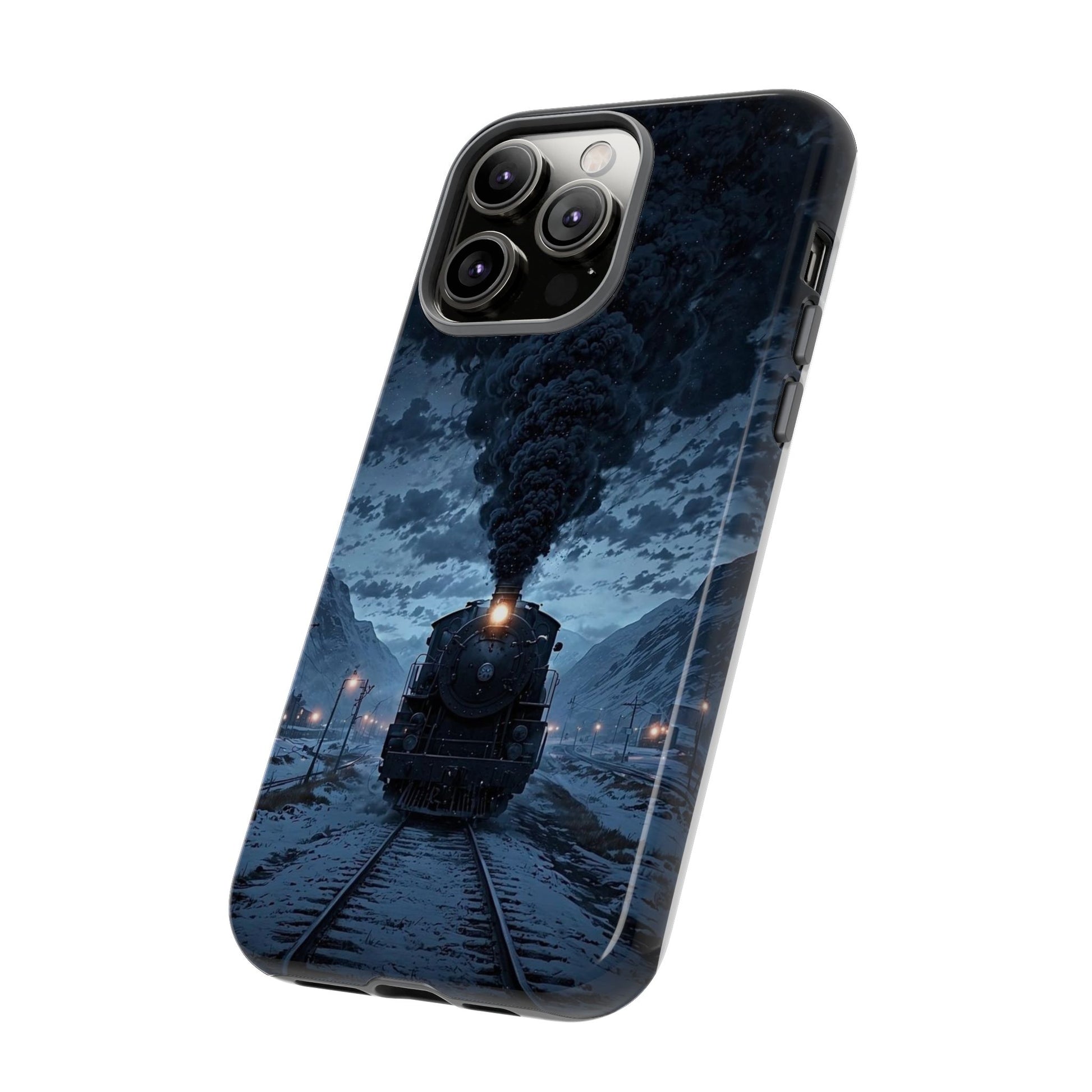 Steam Engine Train Themed Tough Cases for iPhones, Samsung, and Pixel