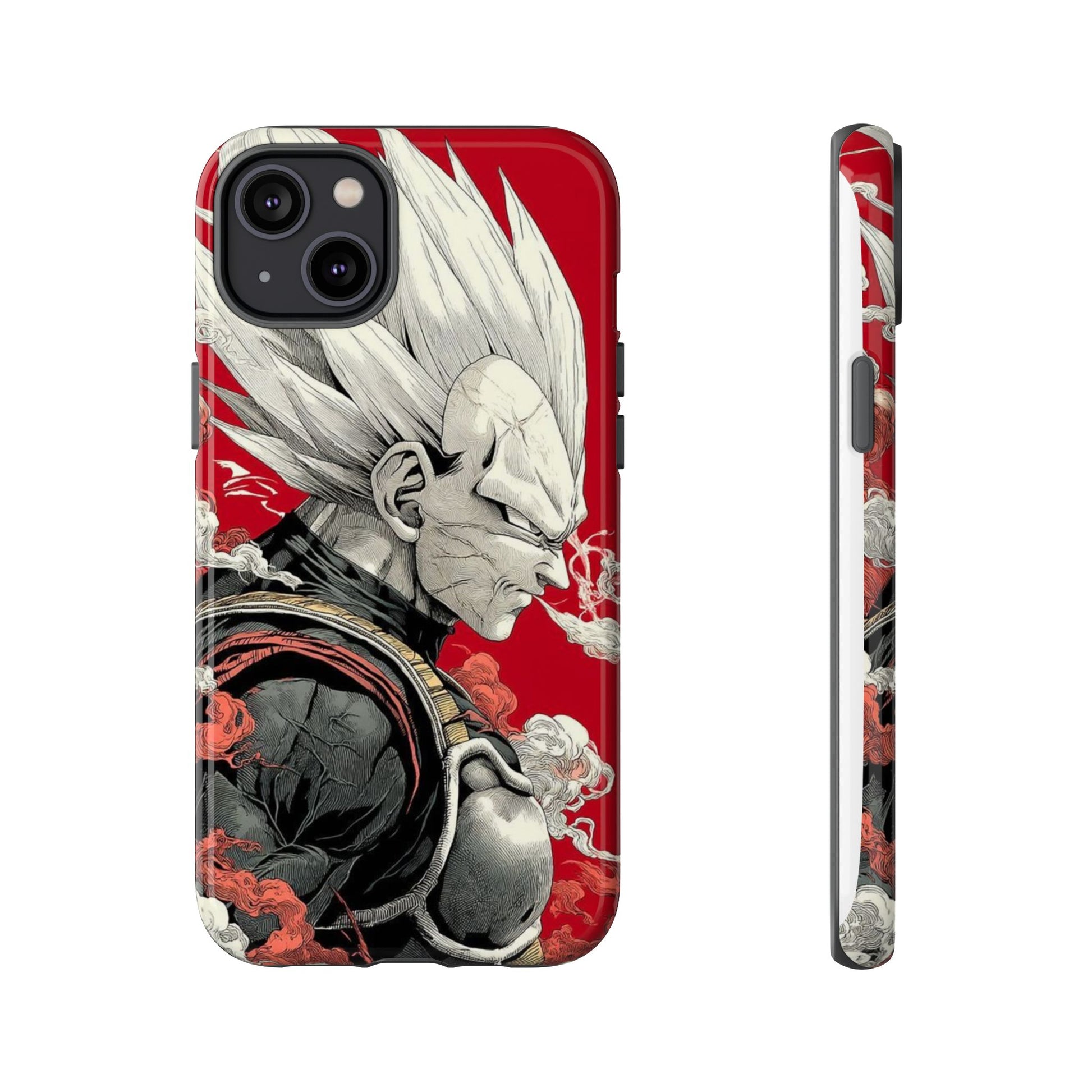 Dragon Ball Z Vegeta Anime Tough Cases for iPhones, Samsung, and Pixel