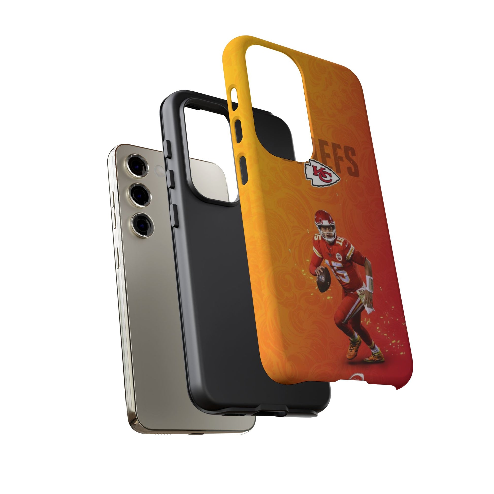 Kansas City Chiefs Patrick Mahomes Football Tough Cases for iPhones, Samsung, and Pixel
