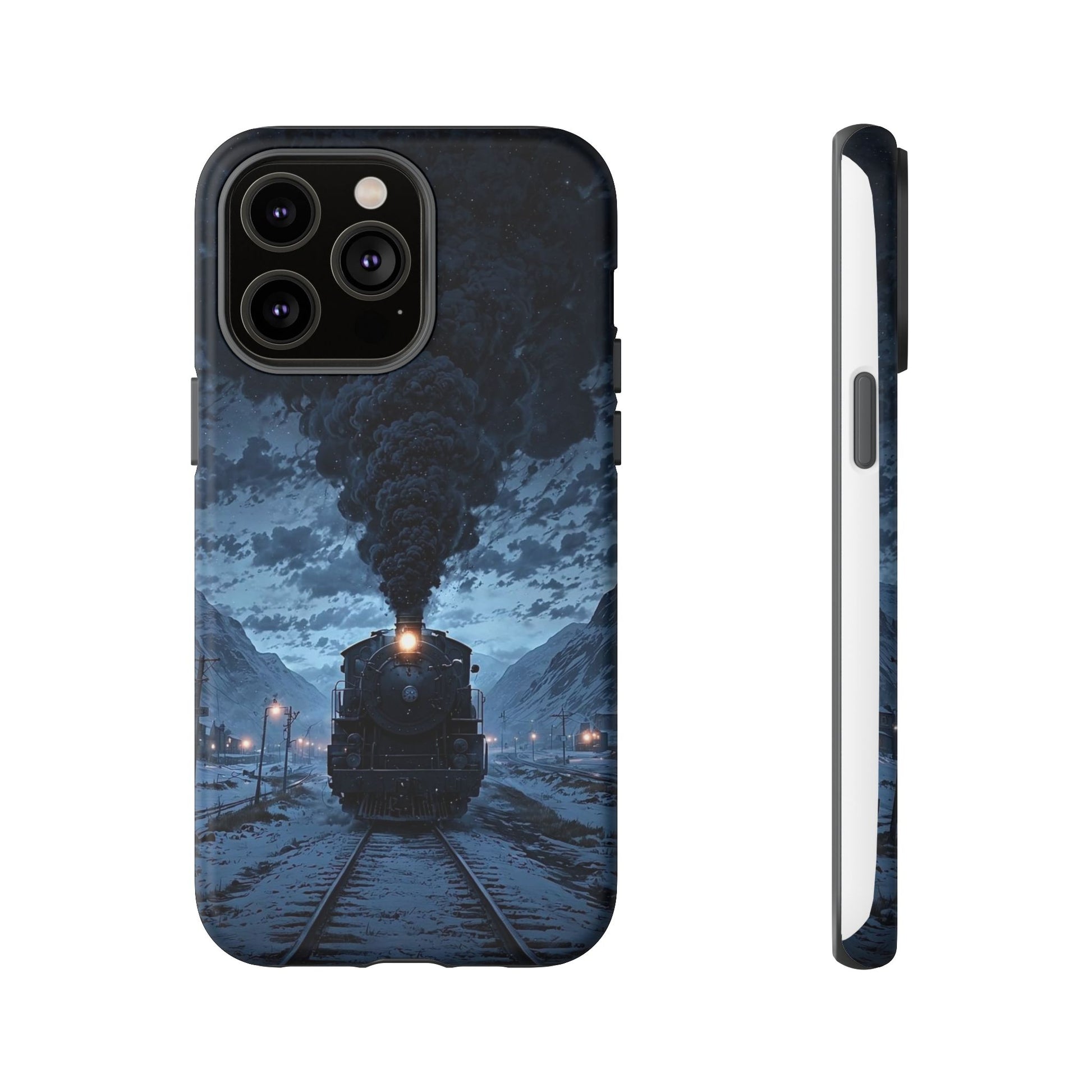 Steam Engine Train Themed Tough Cases for iPhones, Samsung, and Pixel