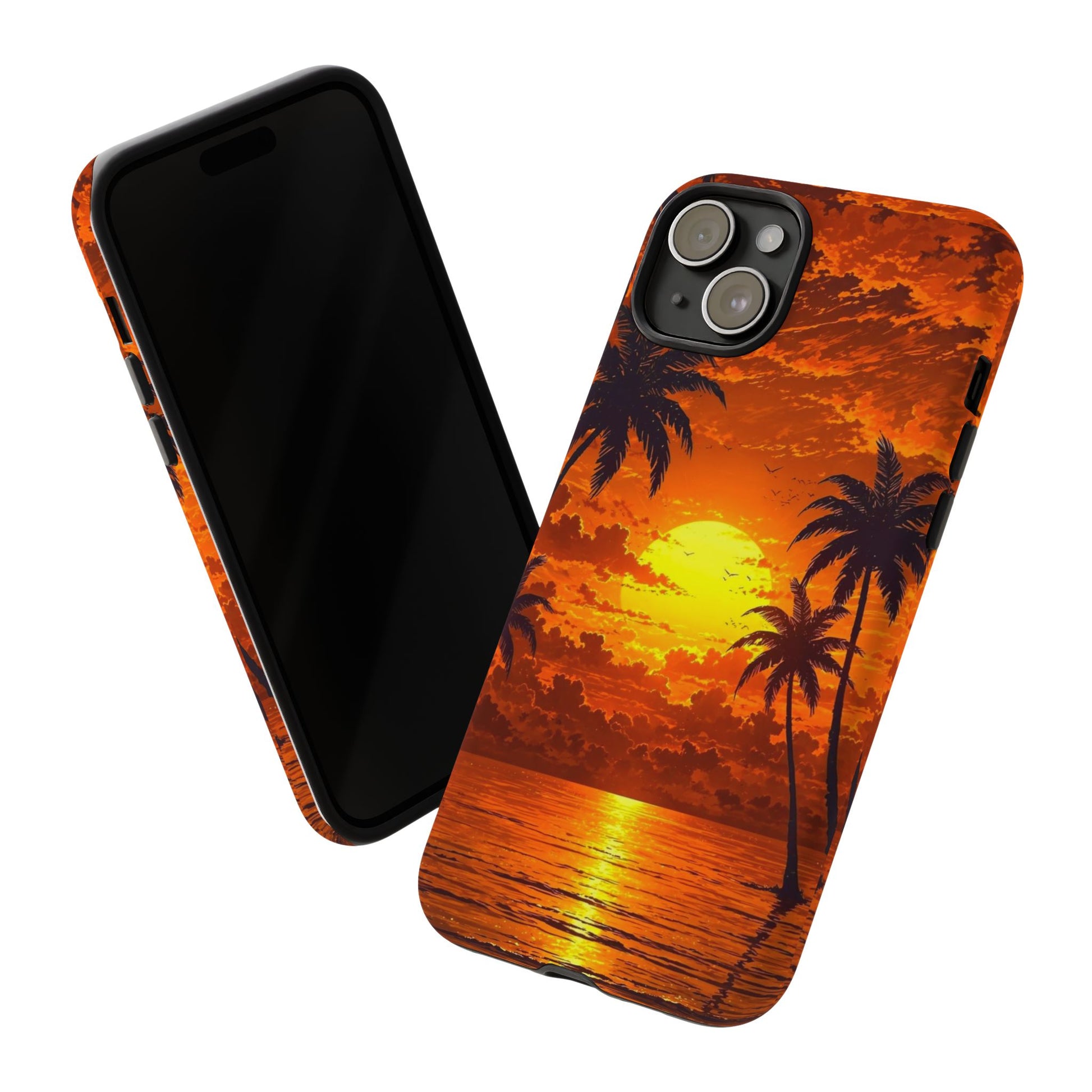 Beautiful Beach Sunset Tough Cases for iPhones, Samsung, and Pixel