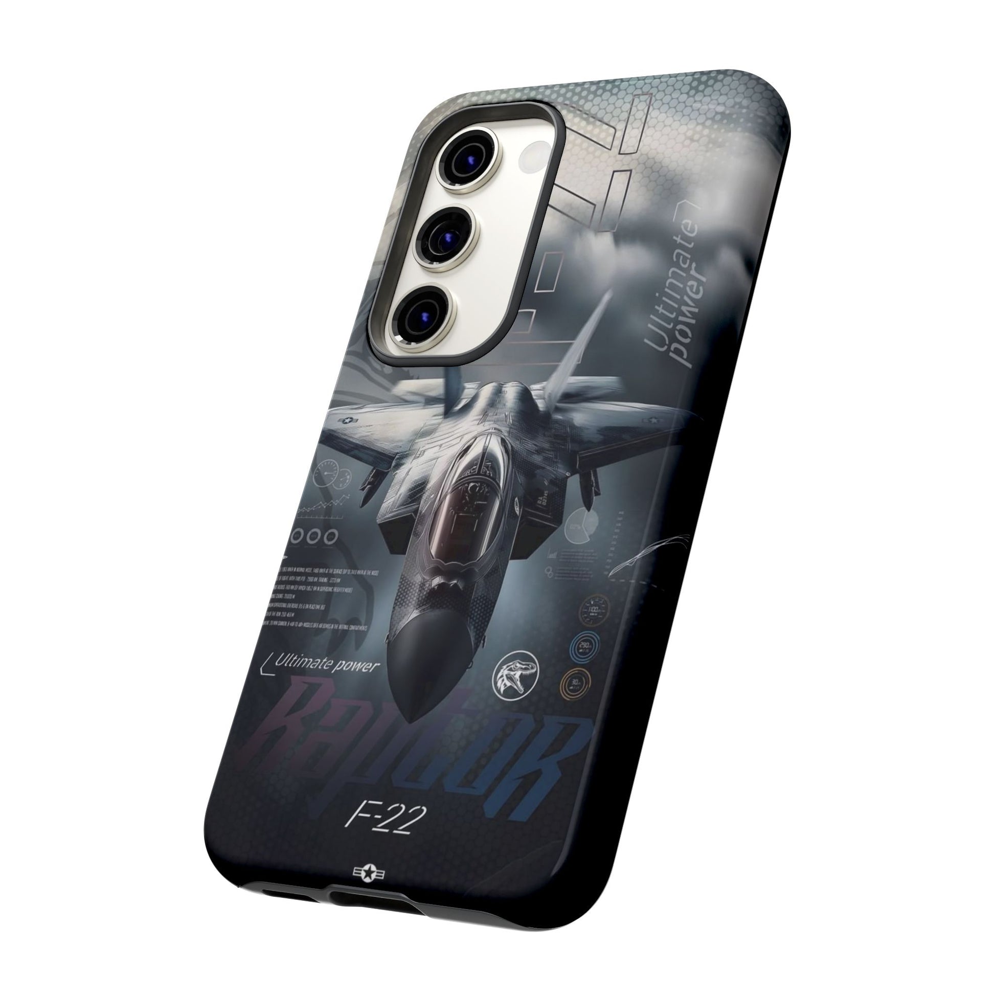 F-22 Raptor Fighter Jet Tough Cases for iPhones, Samsung, and Pixel