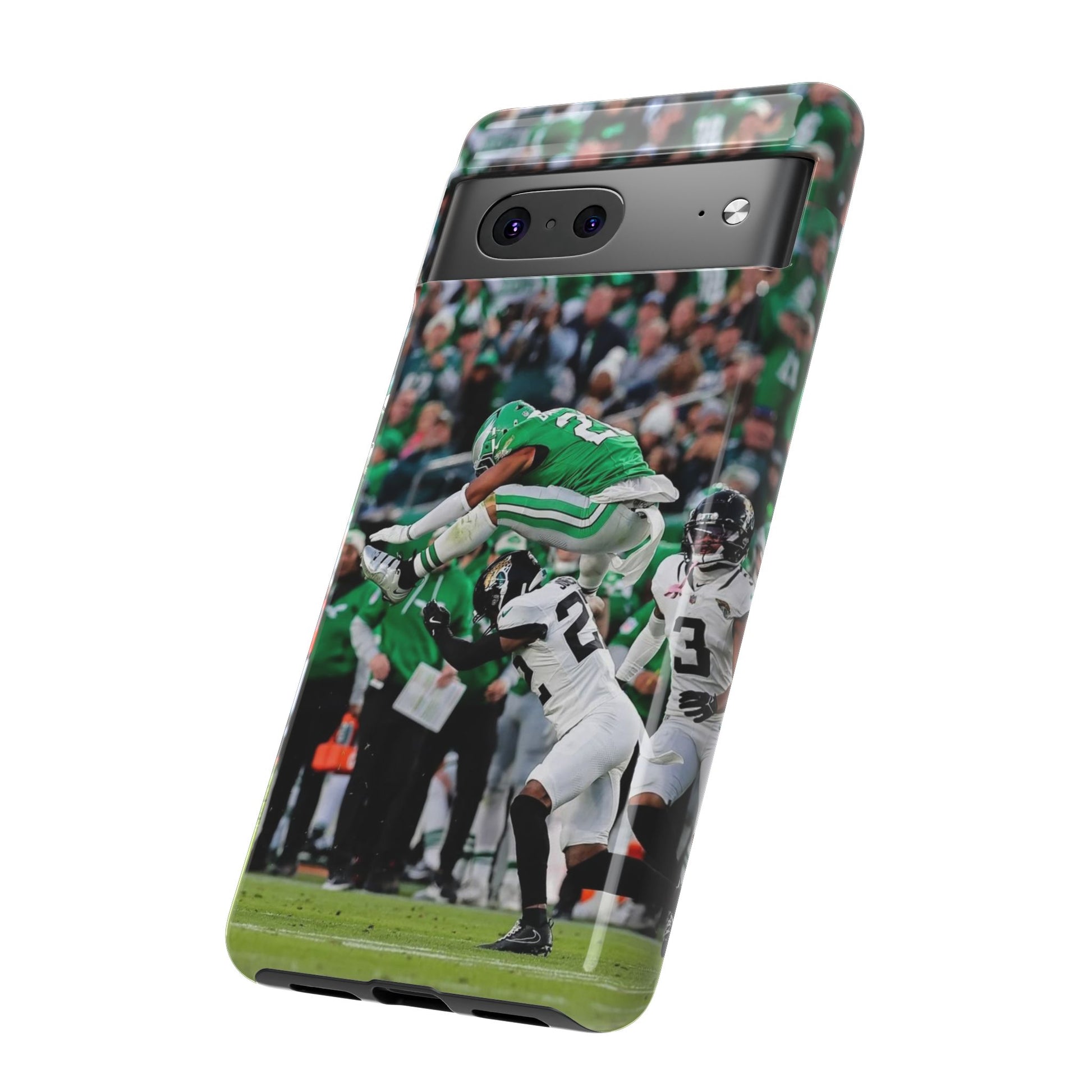 Saquon Barkley The Huddle Eagles Football Tough Cases for iPhones, Samsung, and Pixel