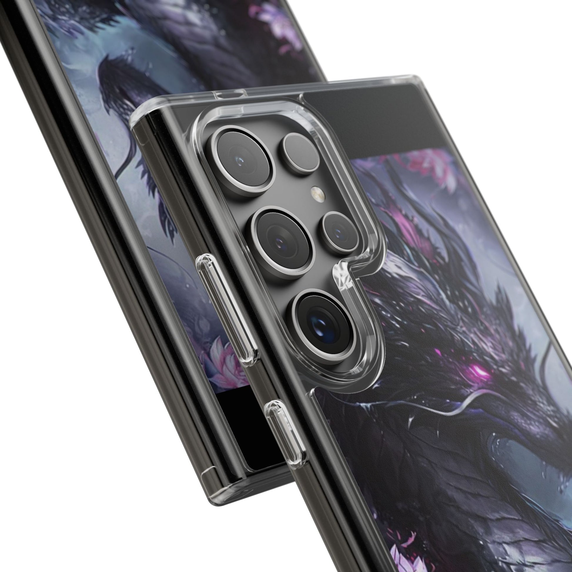 Phone Cases, Purple Dragon Design, iPhone Samsung Case, Protective Cover, Unique