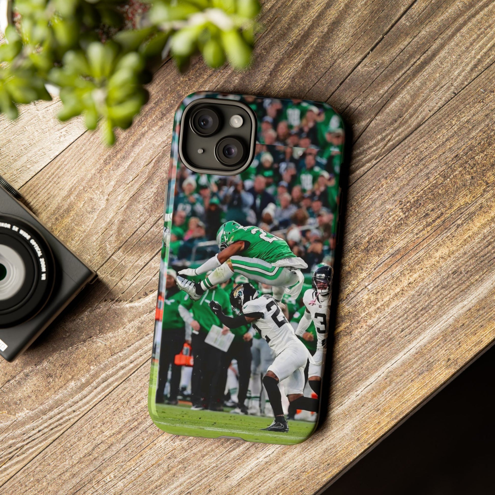 Saquon Barkley The Huddle Eagles Football Tough Cases for iPhones, Samsung, and Pixel