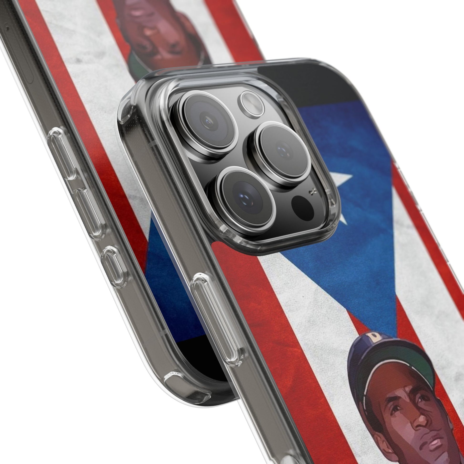 Puerto Rican Baseball Legend Clemente inspired Protective Iphone, Samsung case