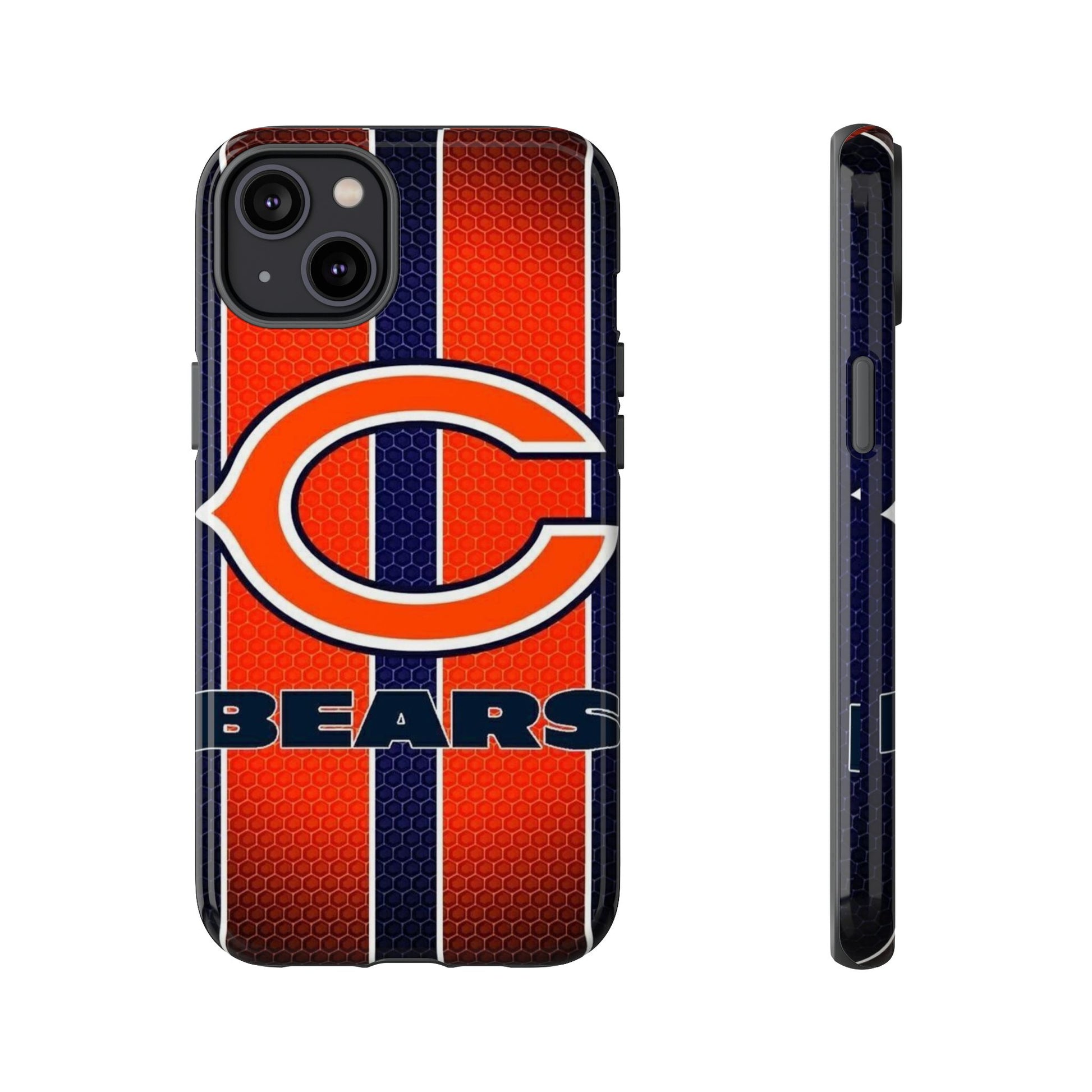 Chicago Bears Stripes Football Phone Case, Tough Cases for iPhones, Samsung, and Pixel