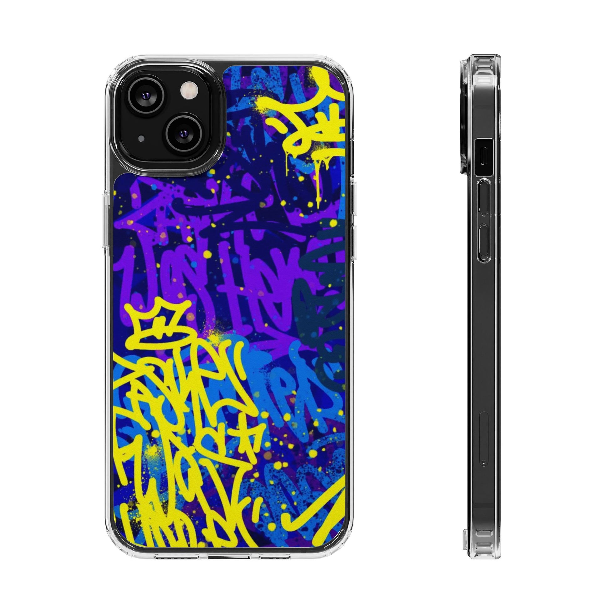 Phone Case, Graffiti Hip Hop Design for Select Iphones and Samsung, Clear Cover,