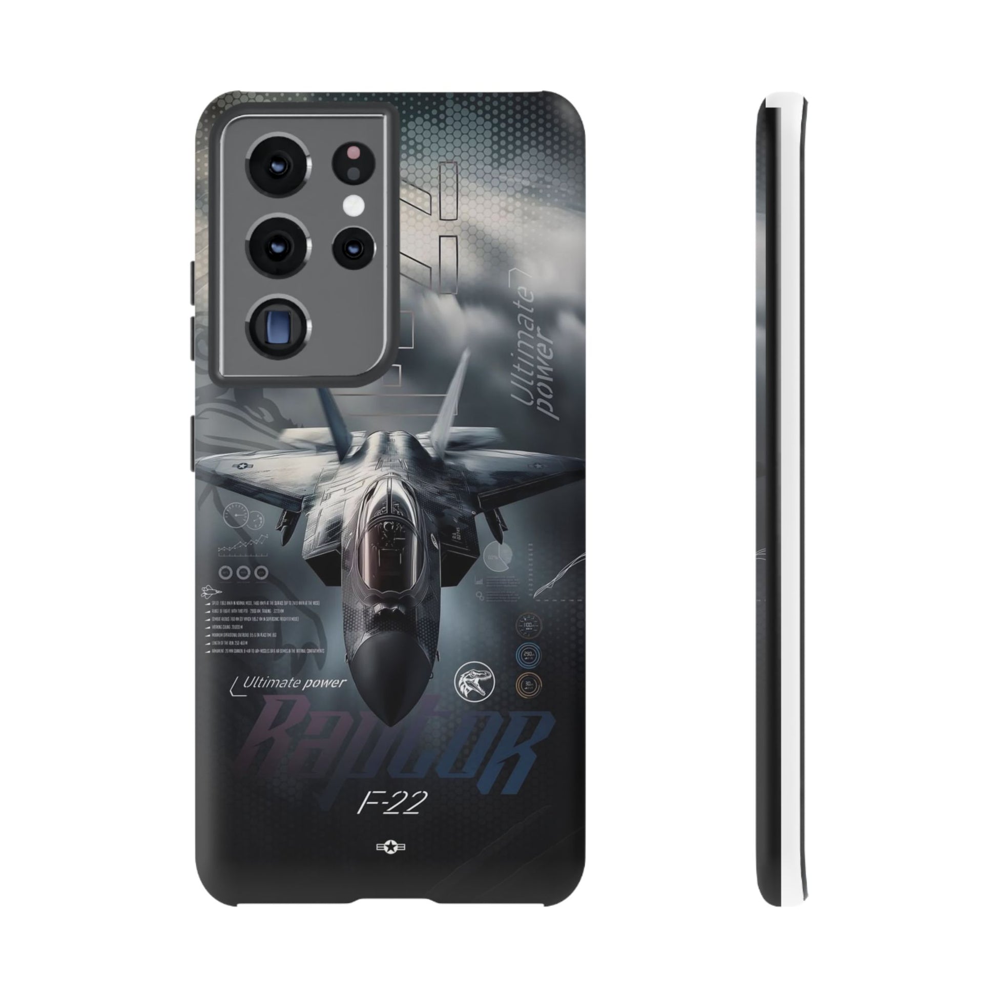F-22 Raptor Fighter Jet Tough Cases for iPhones, Samsung, and Pixel