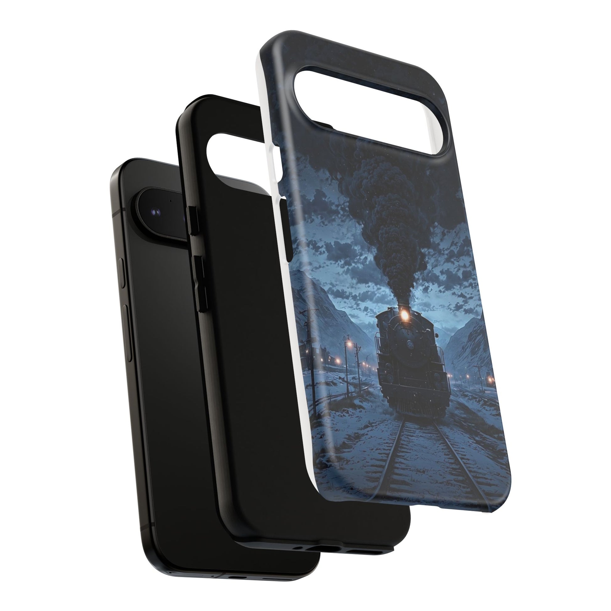 Steam Engine Train Themed Tough Cases for iPhones, Samsung, and Pixel