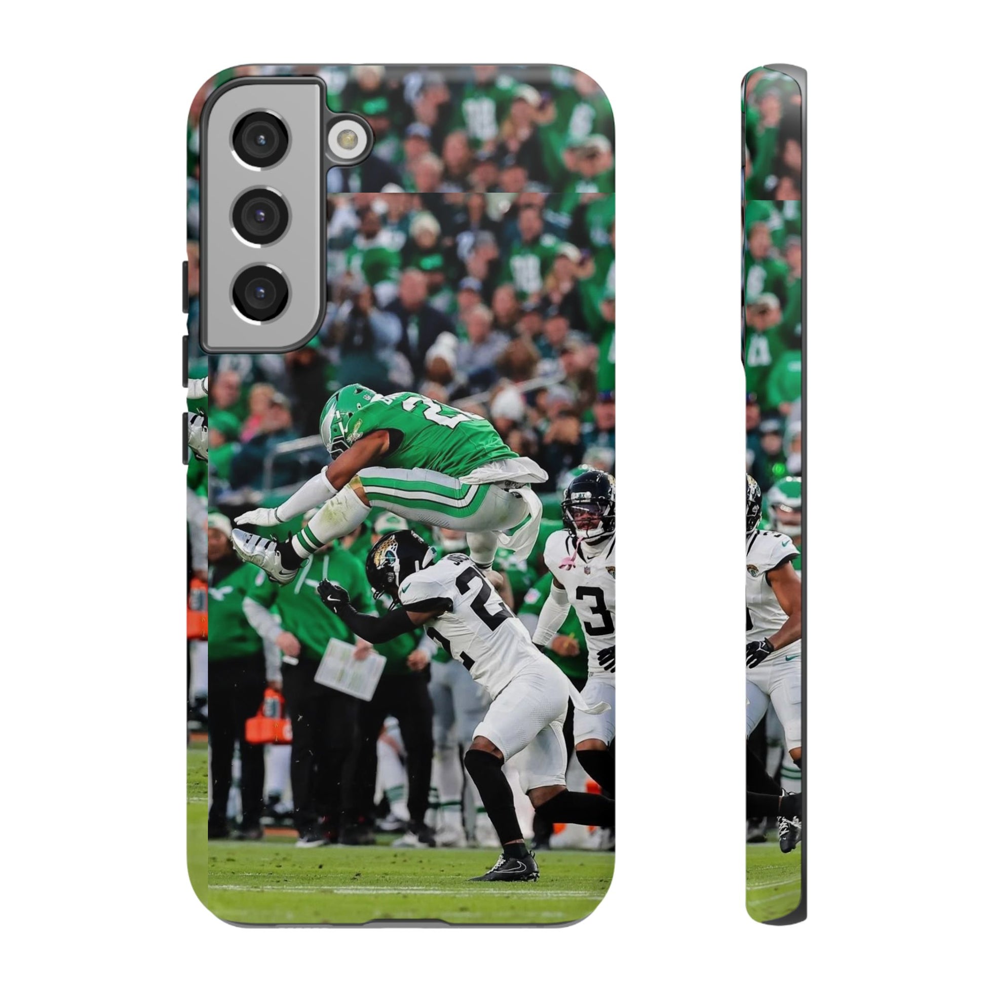 Saquon Barkley The Huddle Eagles Football Tough Cases for iPhones, Samsung, and Pixel