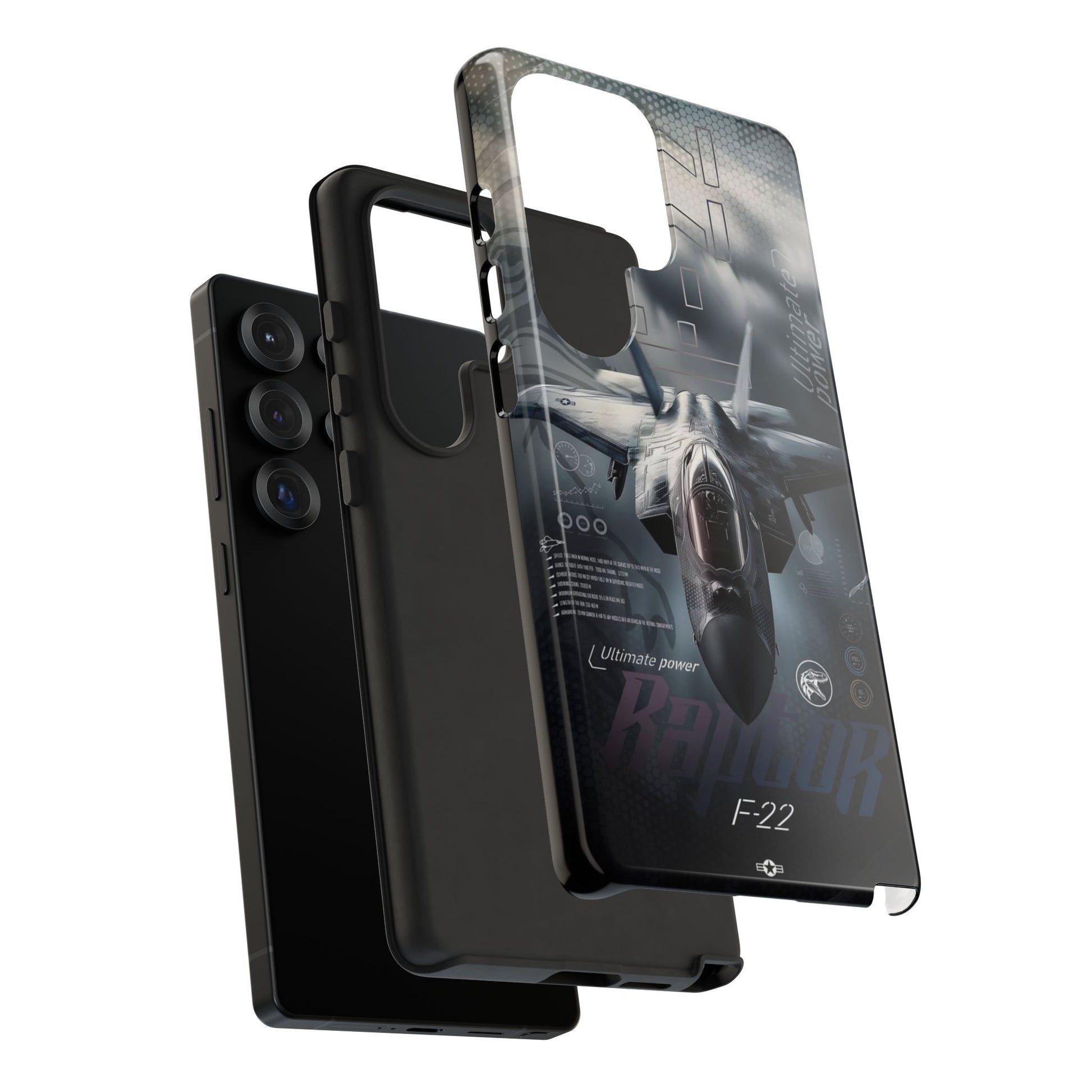 F-22 Raptor Fighter Jet Tough Cases for iPhones, Samsung, and Pixel