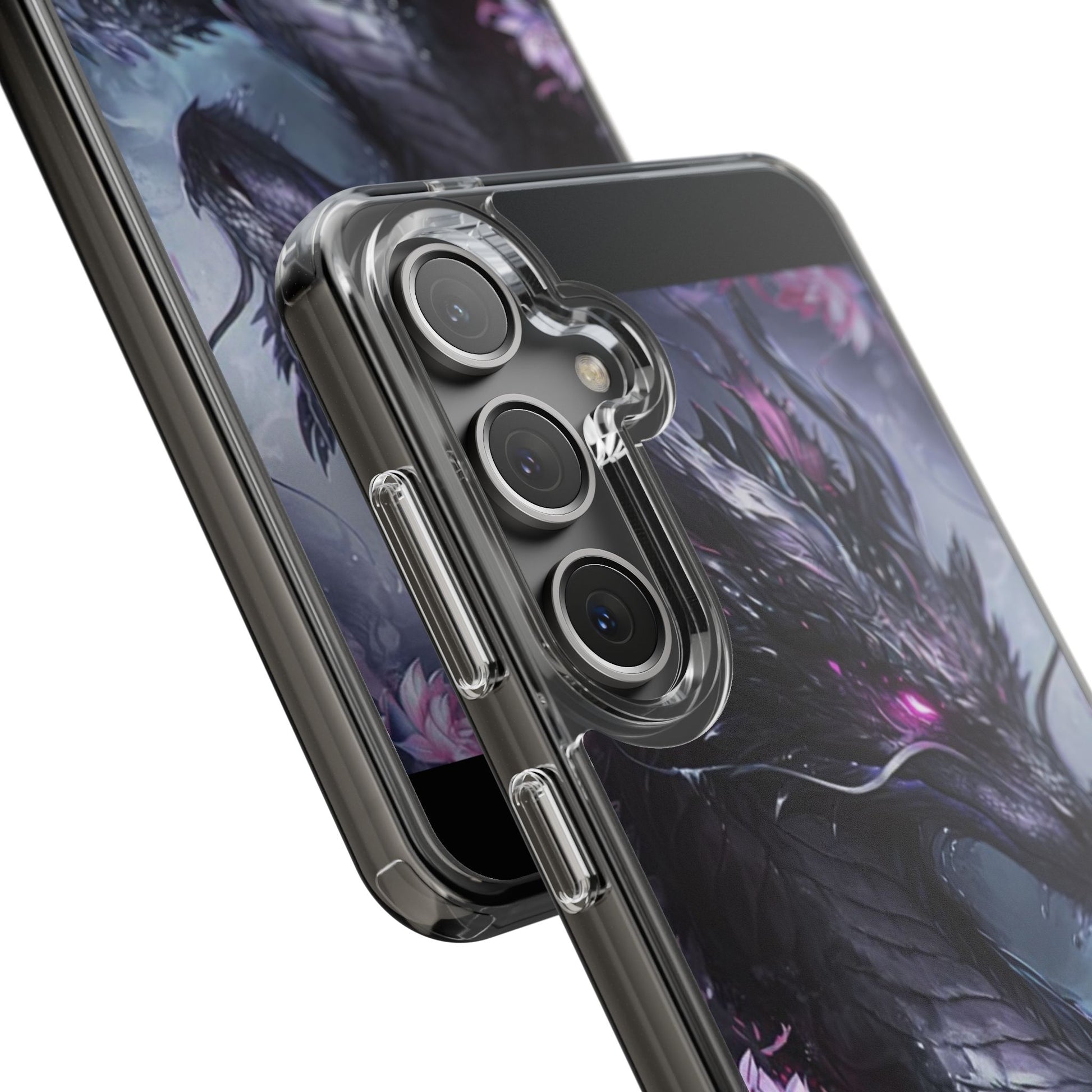 Phone Cases, Purple Dragon Design, iPhone Samsung Case, Protective Cover, Unique
