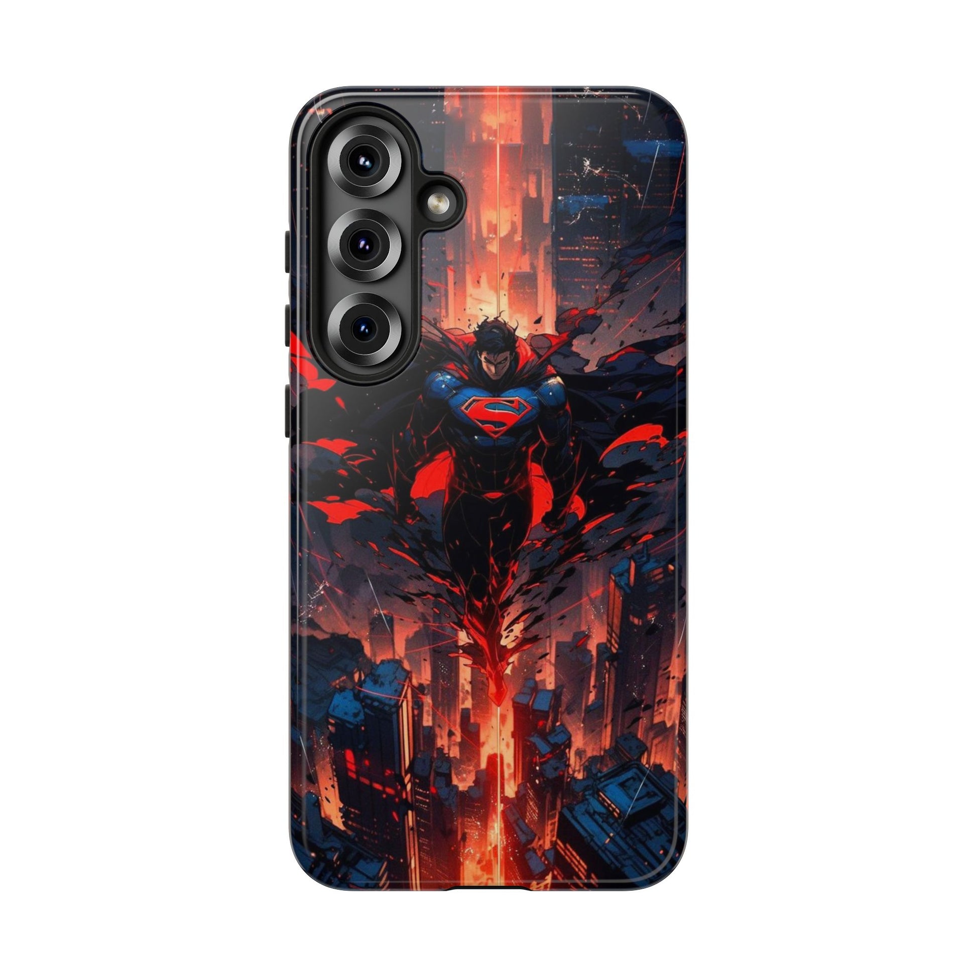 Anime Superman Tough Cases for iPhones, Samsung, and Pixel