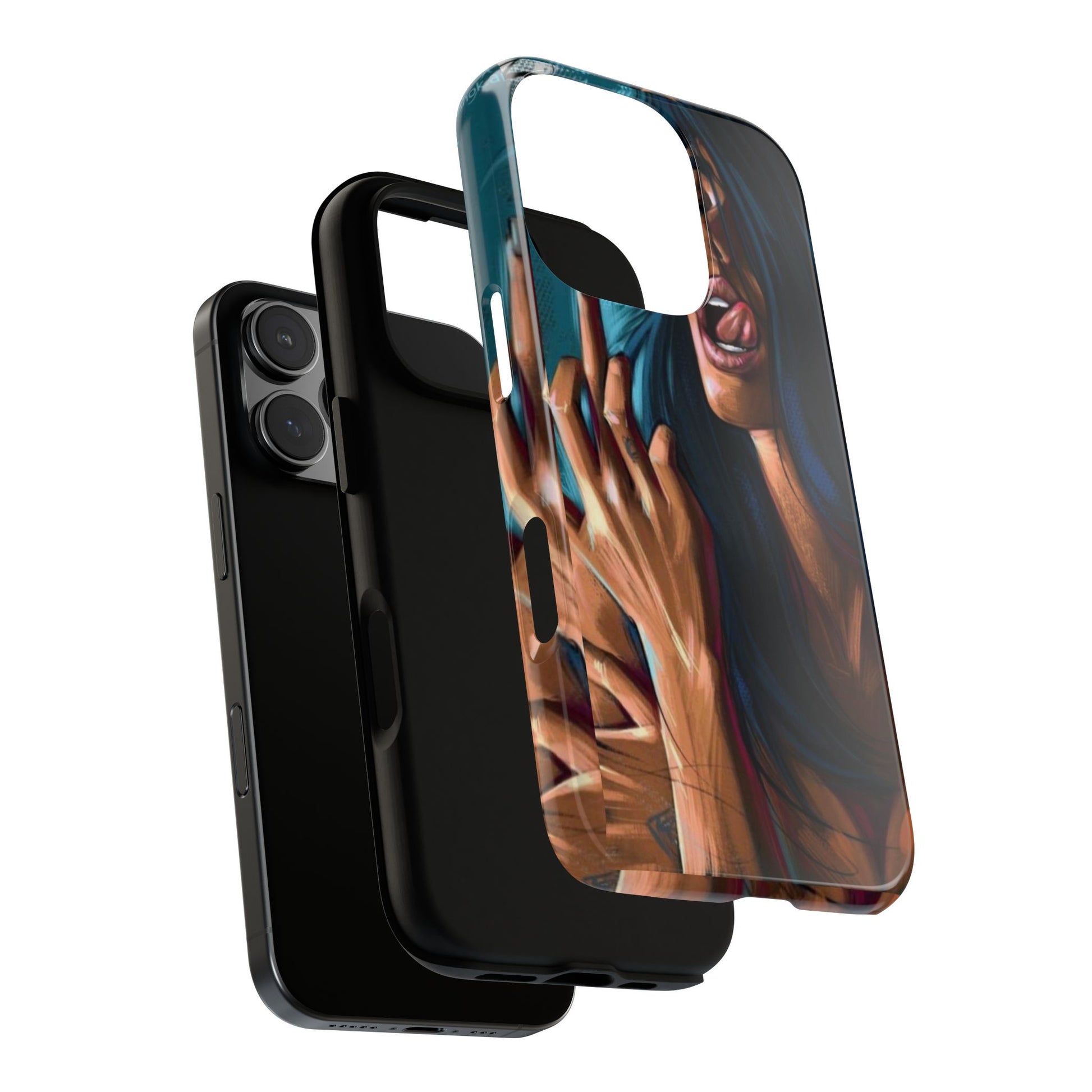 Tough Girl Theme Urban Design Cases for iPhones, Samsung, and Pixel