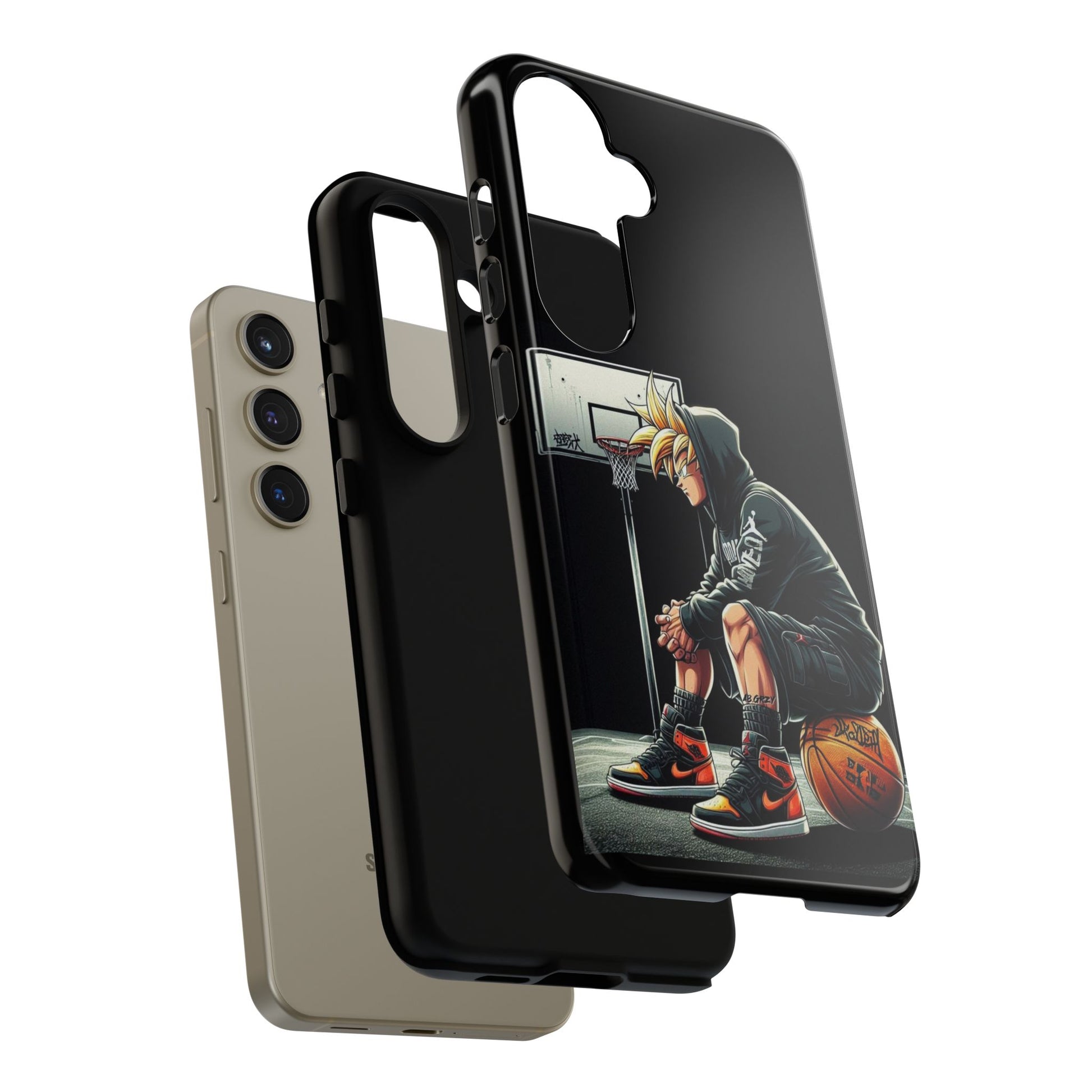 Son Goku Basketball Tough Cases for iPhones, Samsung, and Pixel