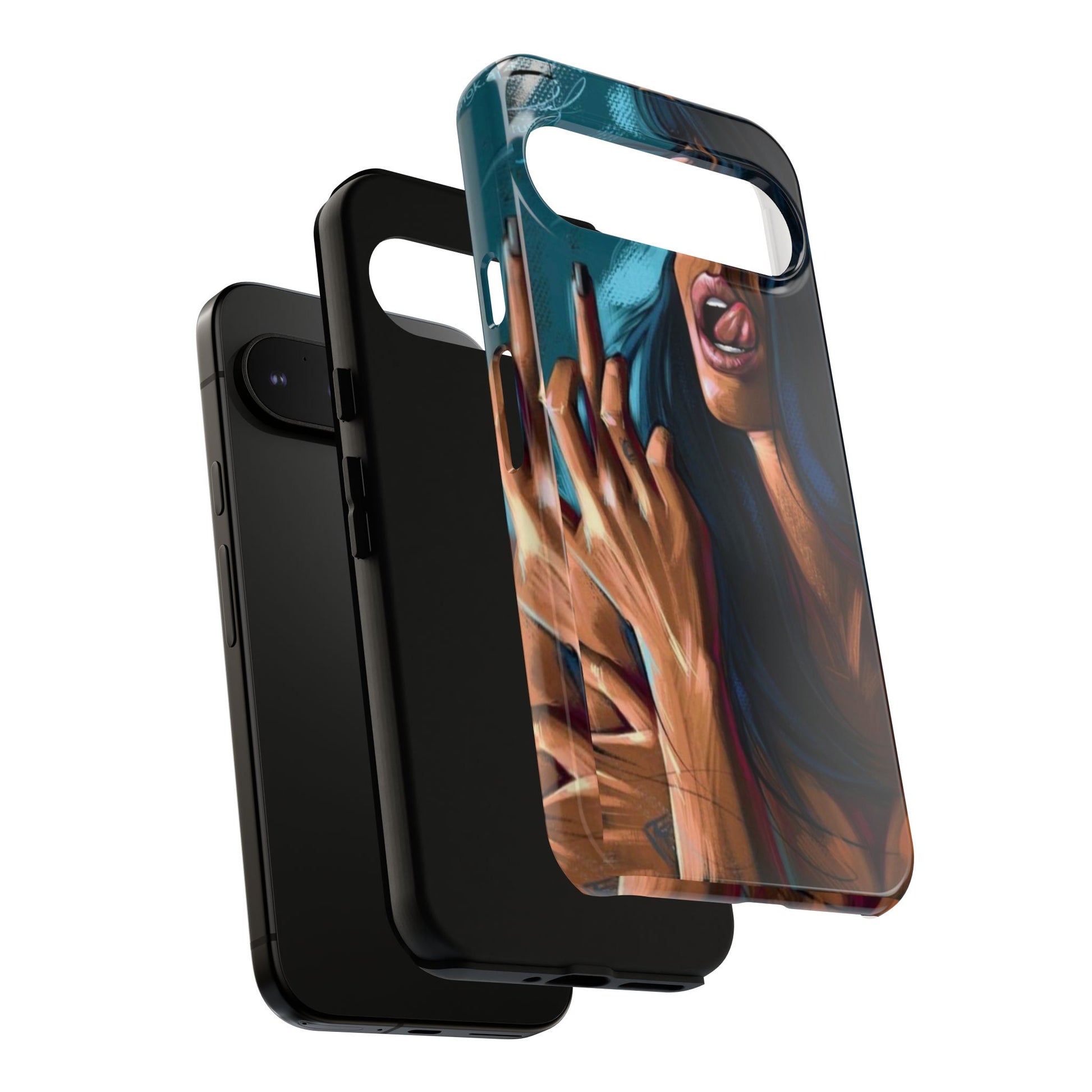 Tough Girl Theme Urban Design Cases for iPhones, Samsung, and Pixel