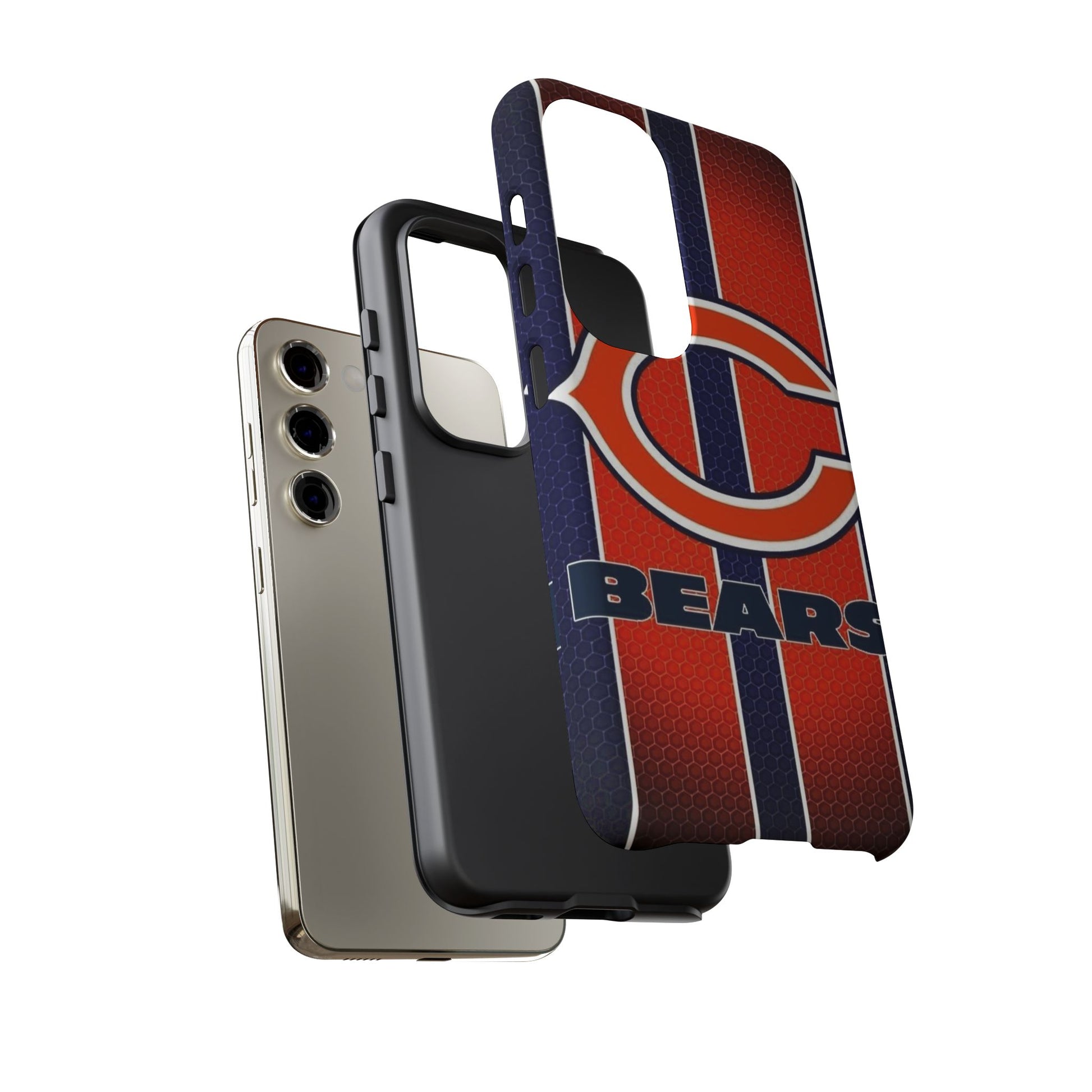 Chicago Bears Stripes Football Phone Case, Tough Cases for iPhones, Samsung, and Pixel