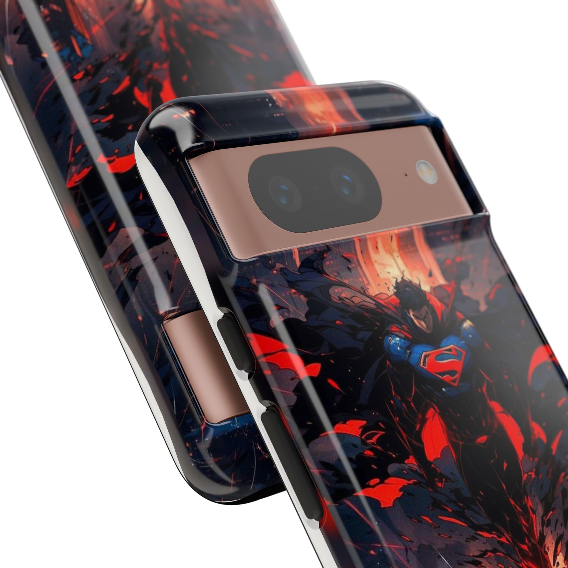 Anime Superman Tough Cases for iPhones, Samsung, and Pixel