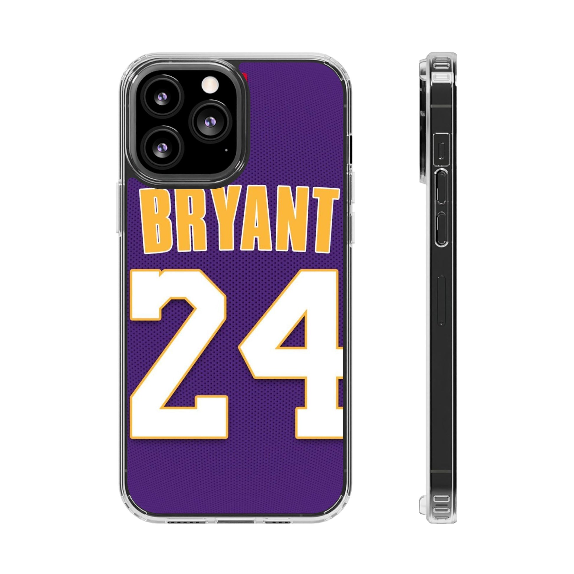 Kobe Purple Basketball Jersey Inspired design Clear Phone Cases