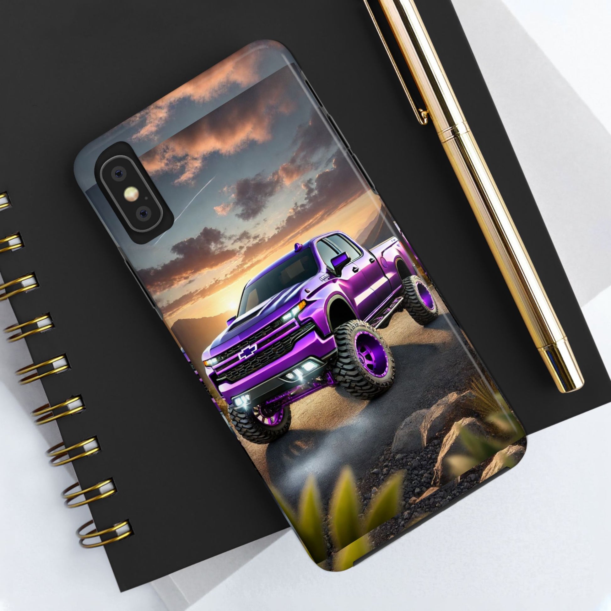 Purple Silverado art Phone Cases for Iphones & Samsung Phones Durable