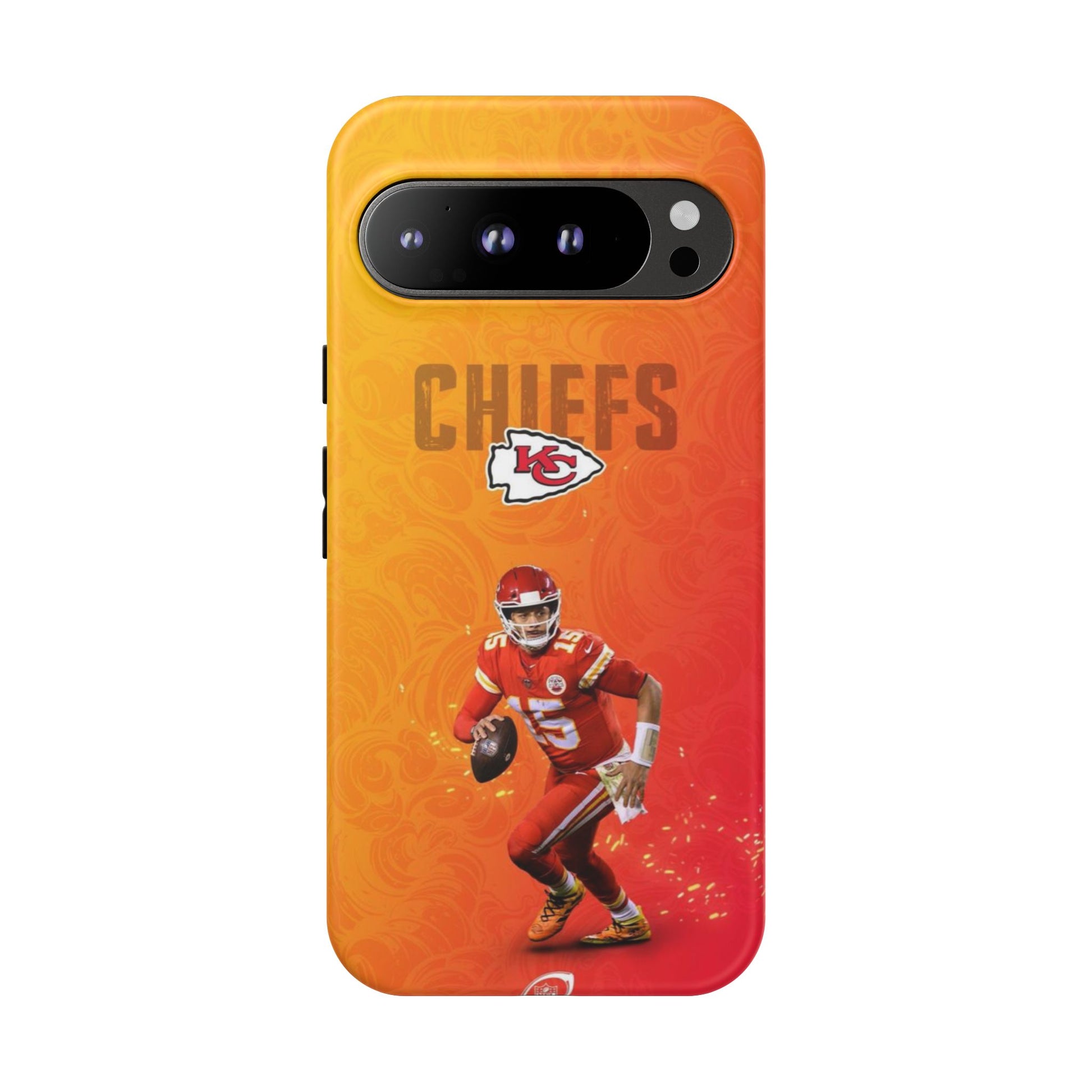 Kansas City Chiefs Patrick Mahomes Football Tough Cases for iPhones, Samsung, and Pixel