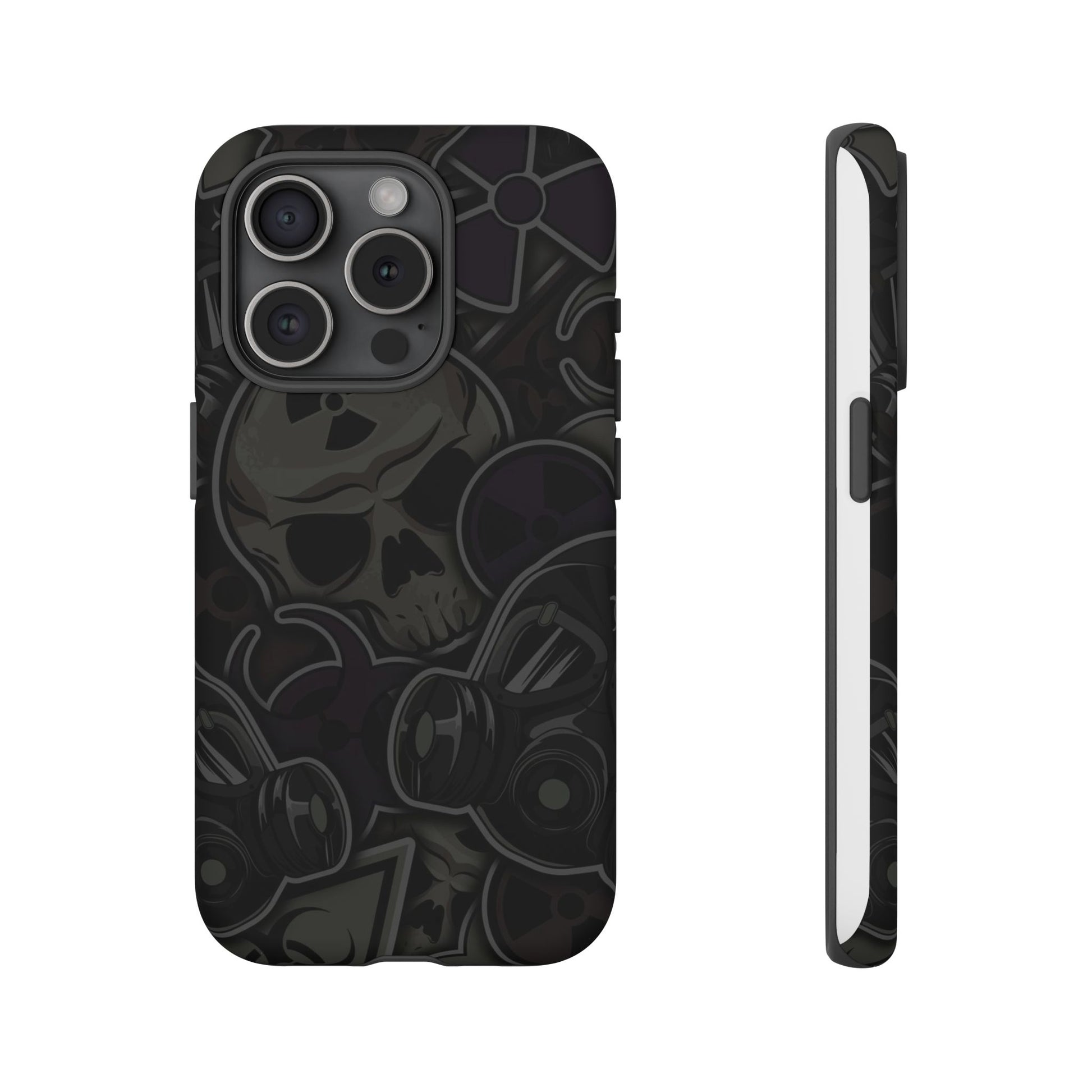 Tough Cases Phone Case, Edgy Skull Design Phone Cover, Gothic Cell Phone Shell