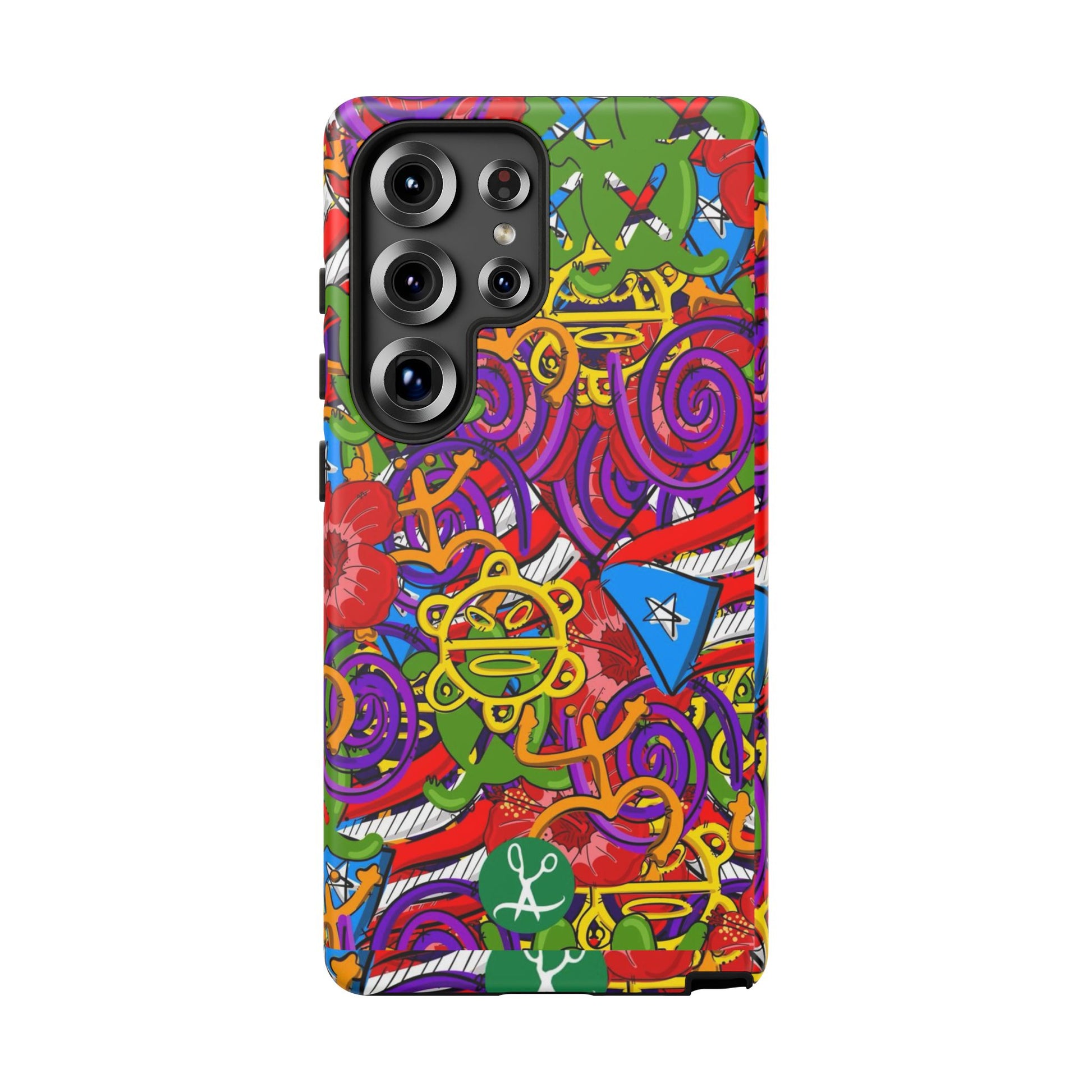 Puerto Rico Taino Tribal Art Tough Cases for iPhones, Samsung, and Pixel