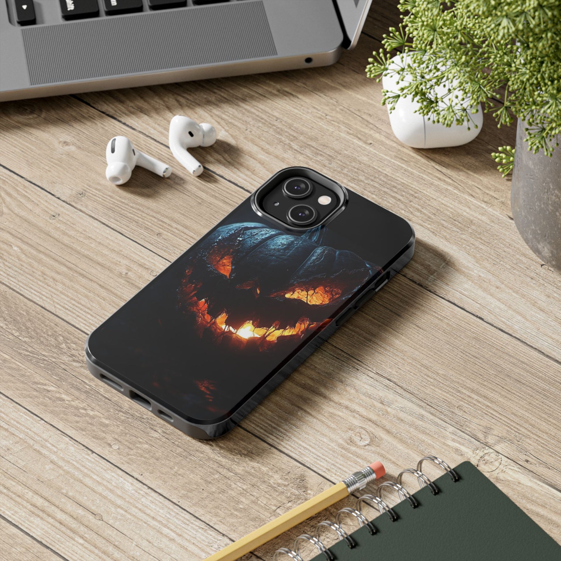 Scary Pumpkin Halloween Theme Phone Cases for iPhones & Samsung Phones